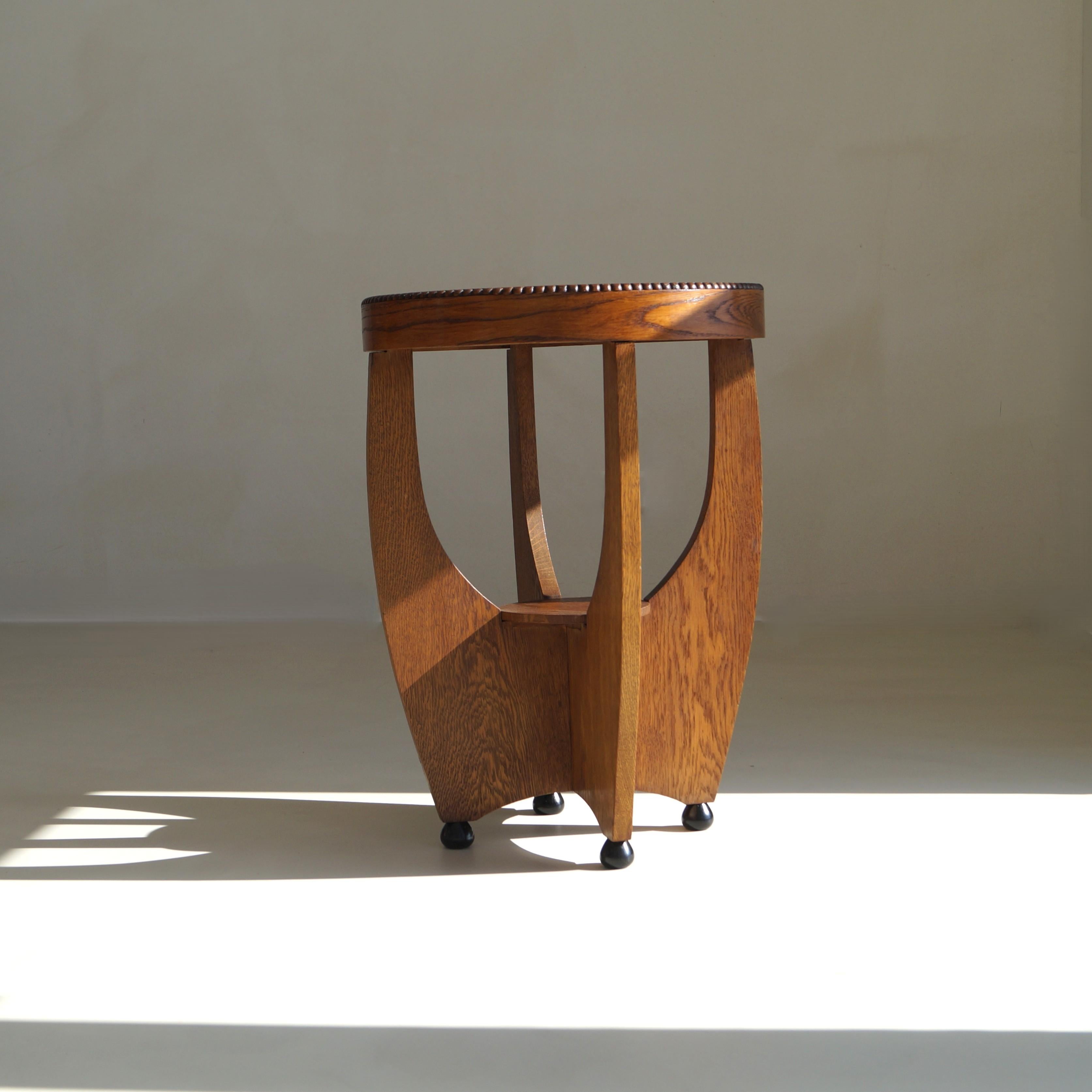 Dutch Art Deco Amsterdam School occasional or side table, 1920s 11