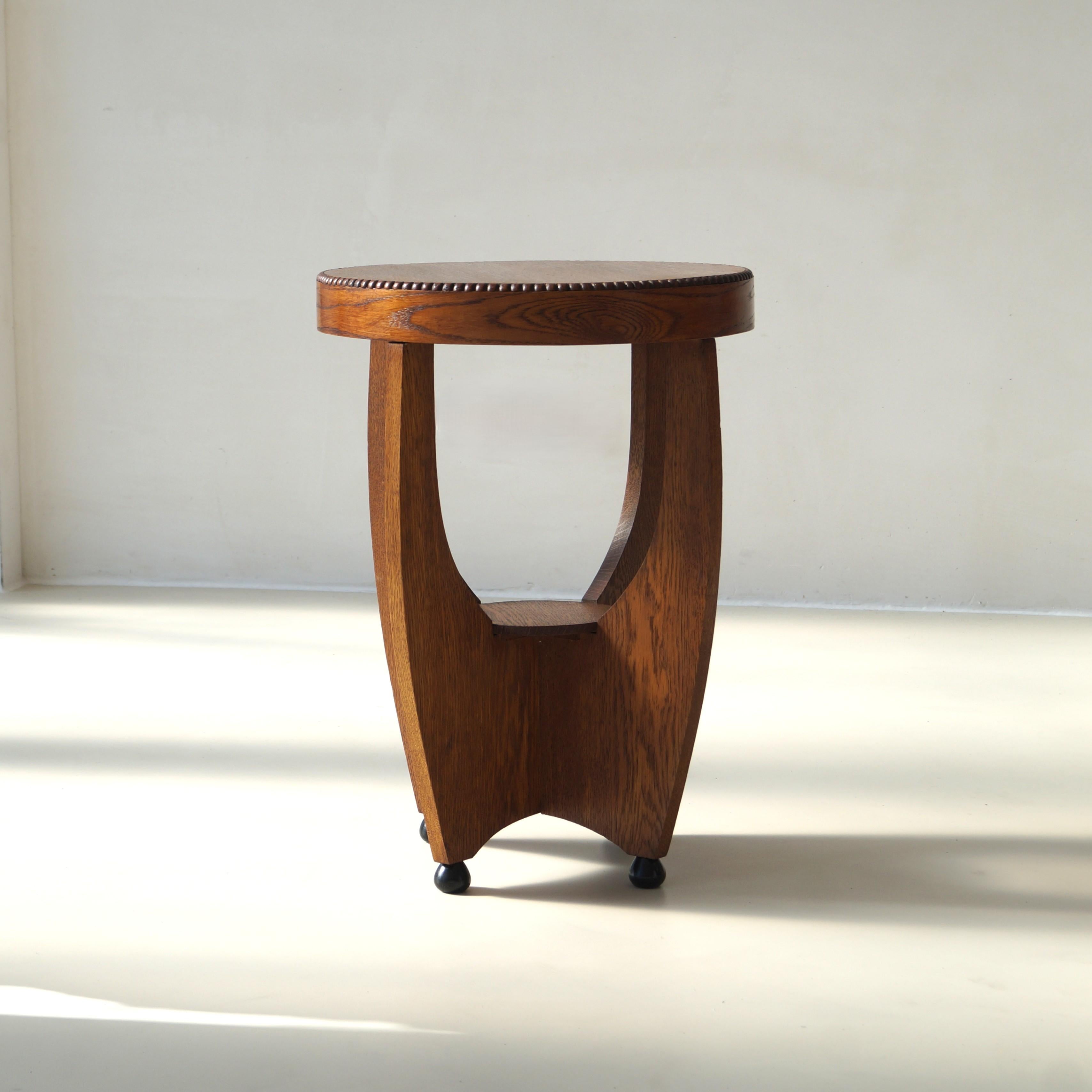 European Dutch Art Deco Amsterdam School occasional or side table, 1920s
