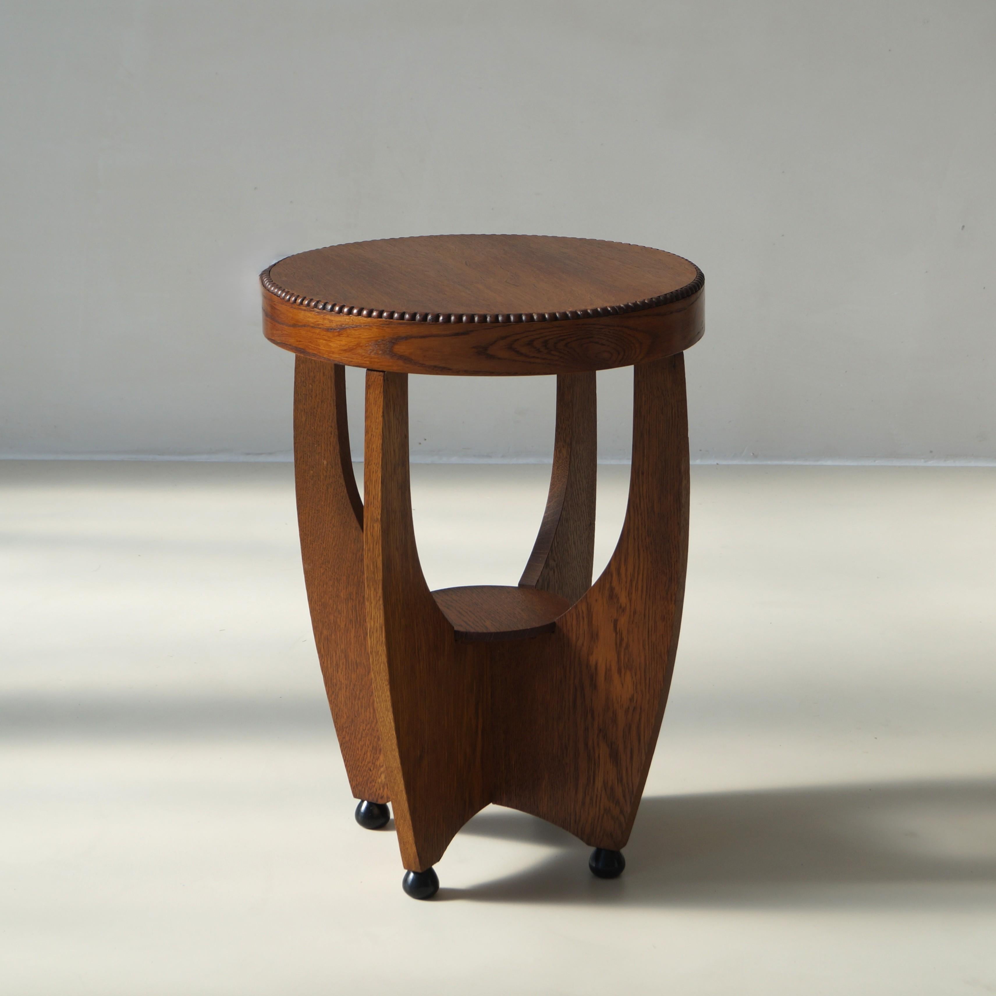Hand-Crafted Dutch Art Deco Amsterdam School occasional or side table, 1920s