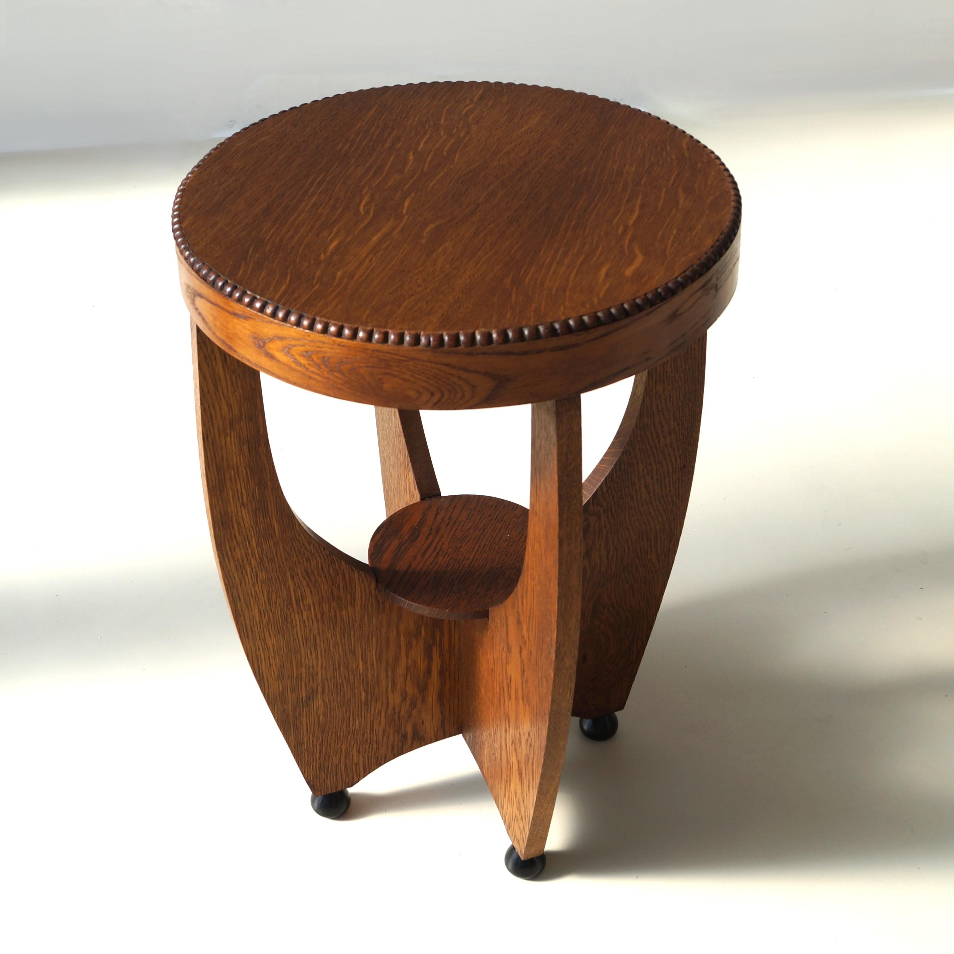 Early 20th Century Dutch Art Deco Amsterdam School occasional or side table, 1920s