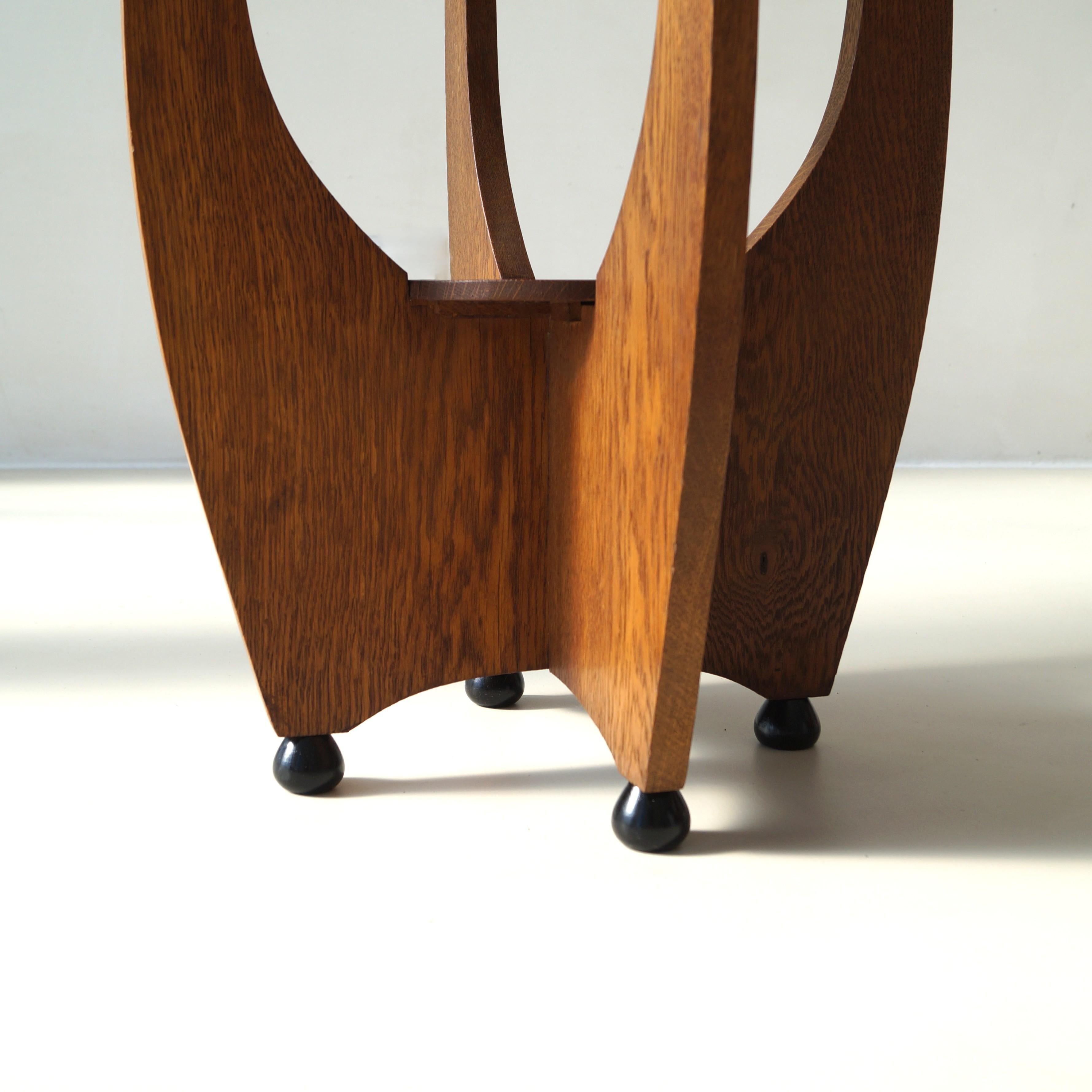 Dutch Art Deco Amsterdam School occasional or side table, 1920s 1