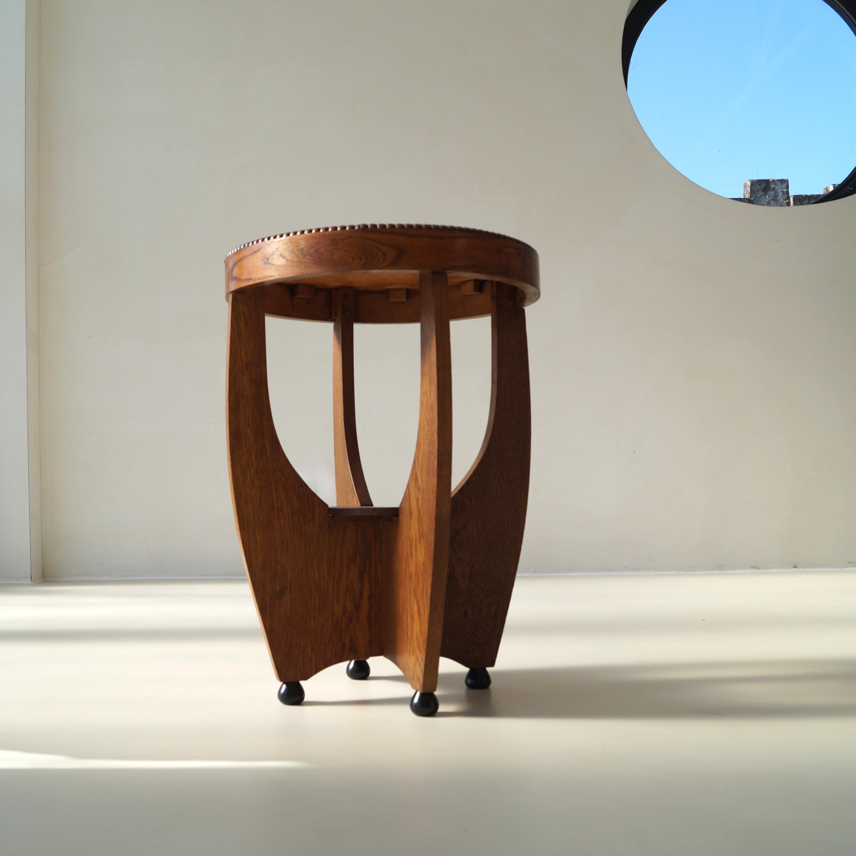 Dutch Art Deco Amsterdam School occasional or side table, 1920s 2