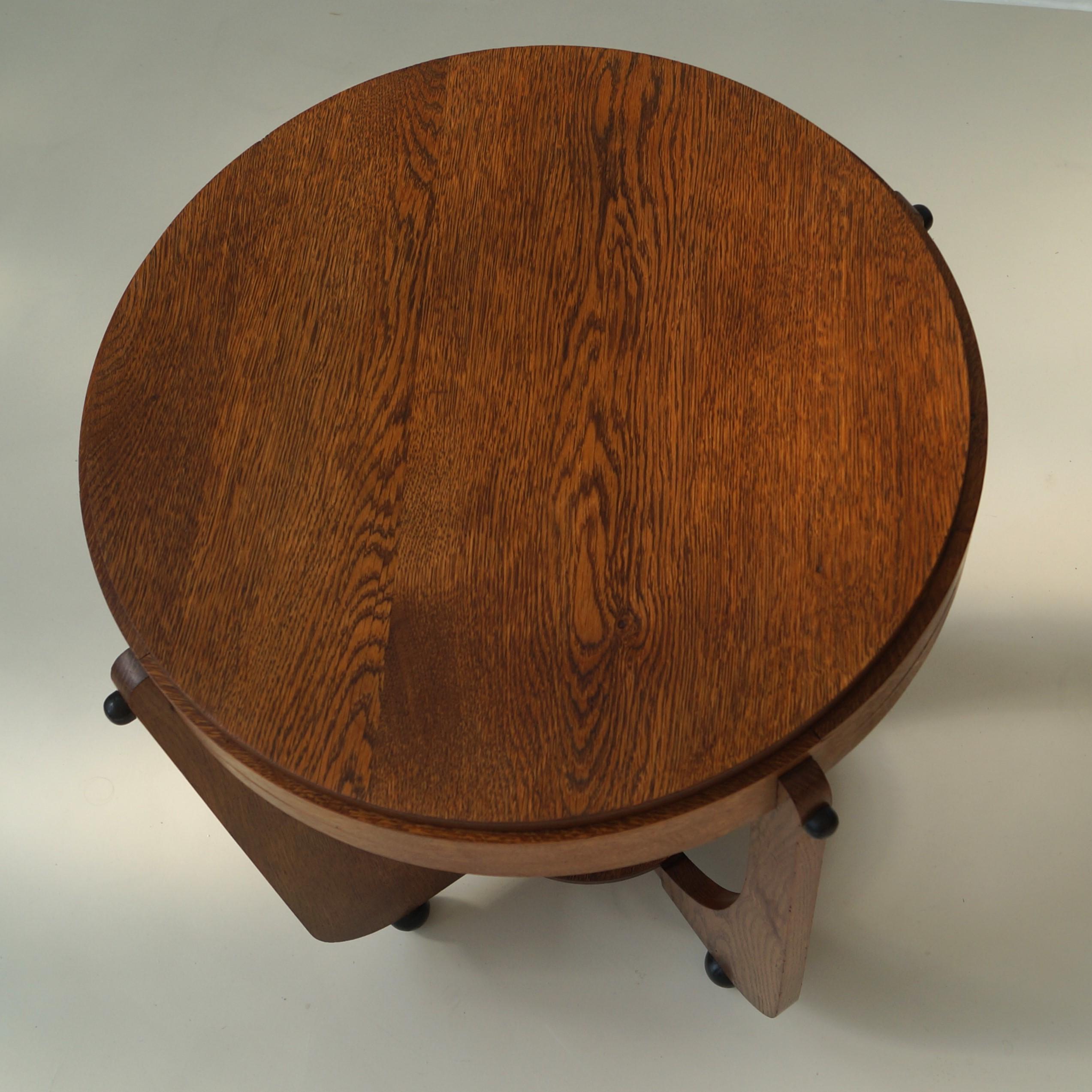 Dutch Art Deco Amsterdam School occasional table, 1920s 11