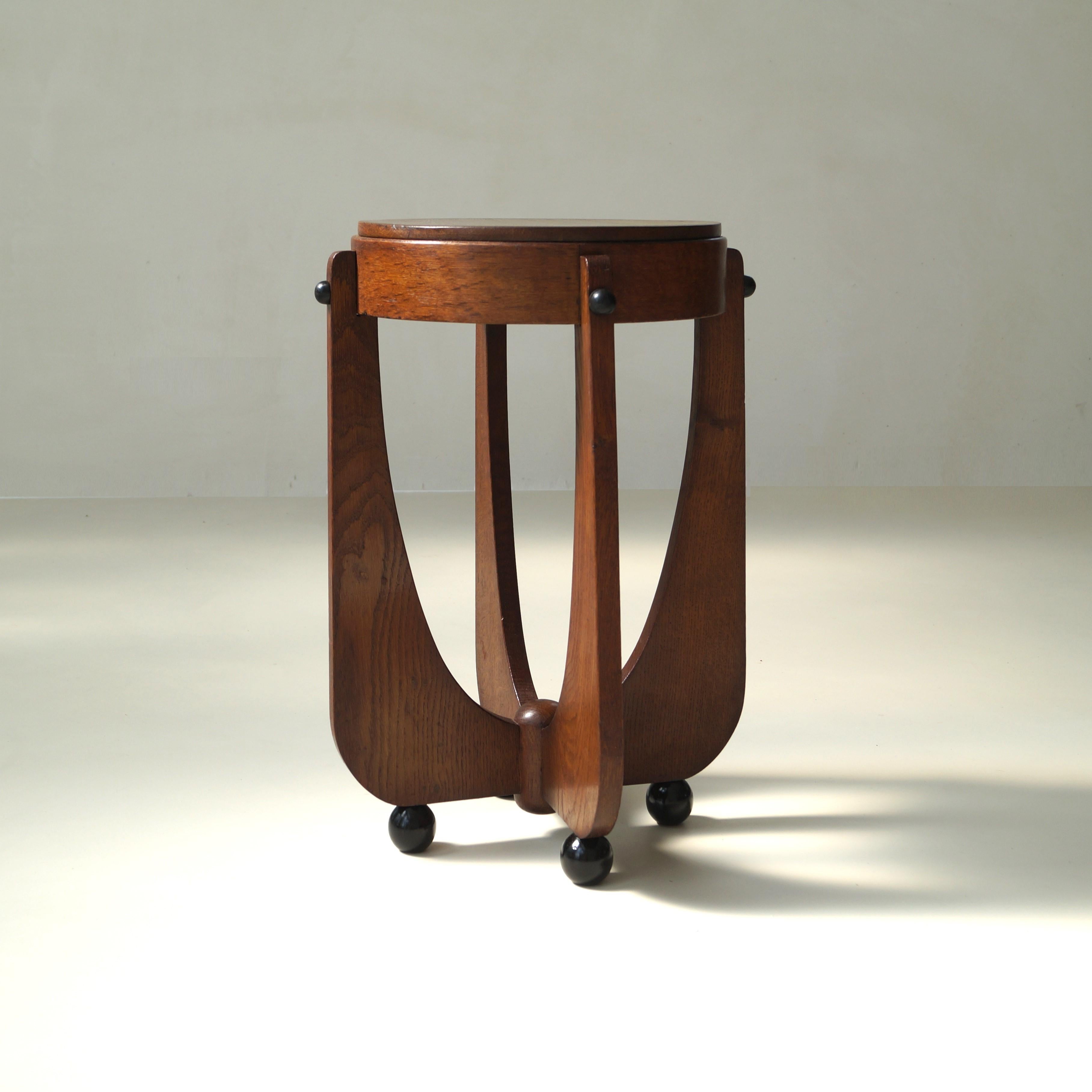 Hand-Crafted Dutch Art Deco Amsterdam School occasional table, 1920s