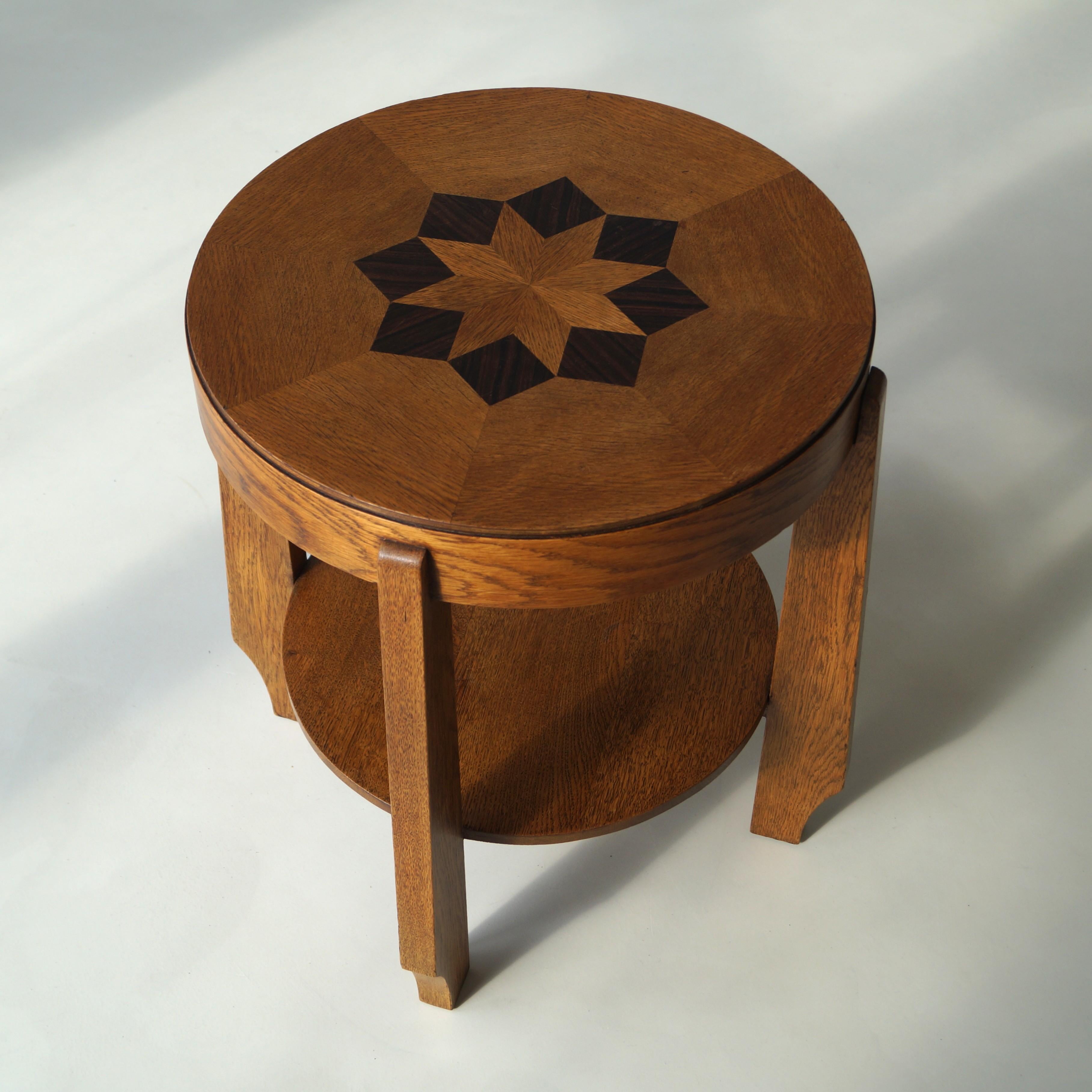 Quercia Tavolo occasionale olandese in stile Art Déco della Scuola di Amsterdam,  1920s in vendita