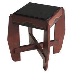 Dutch Art Deco Amsterdam School occasional table with original paintwork, 1920s