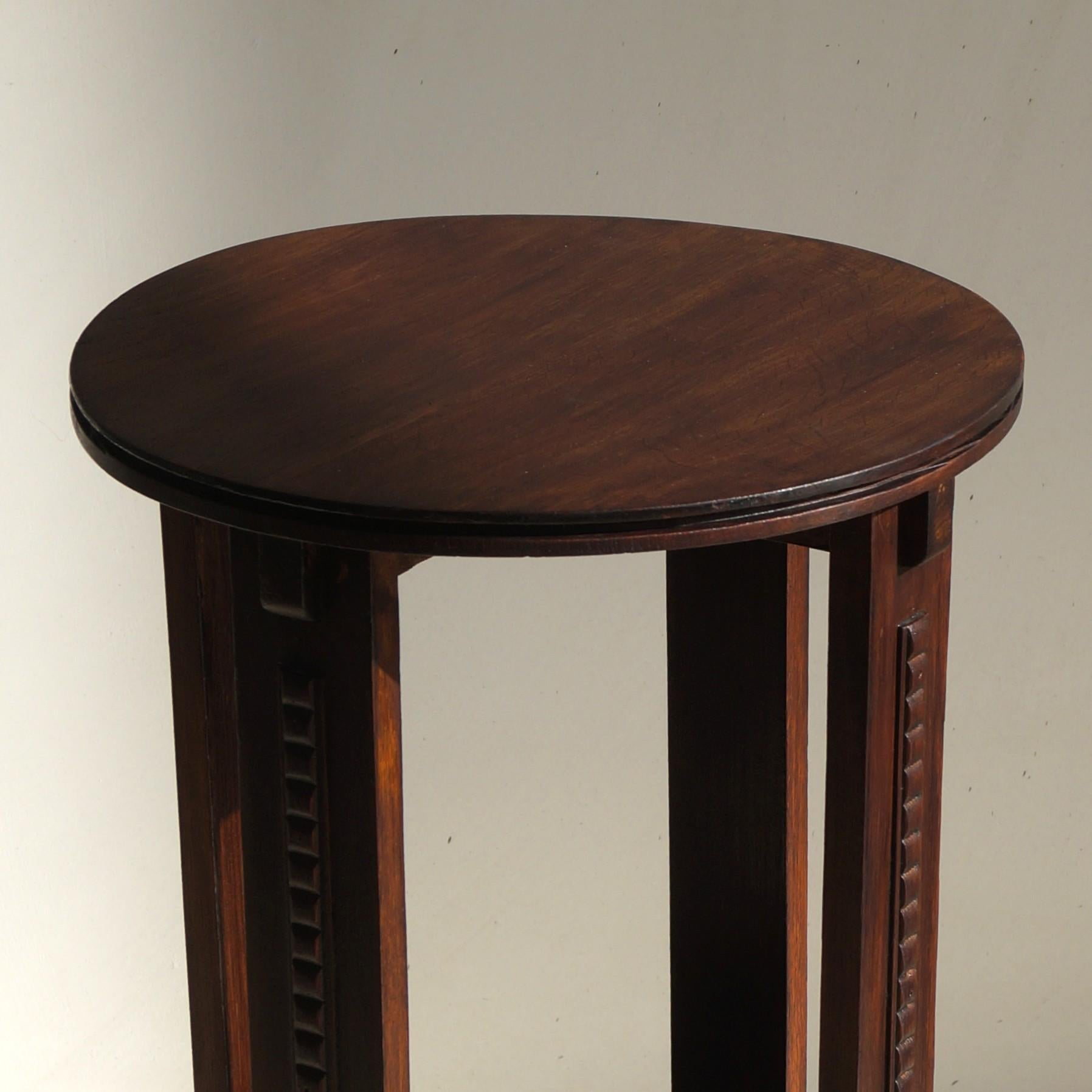 Dutch Art Deco Amsterdam School pedestal table, 1920s For Sale 5