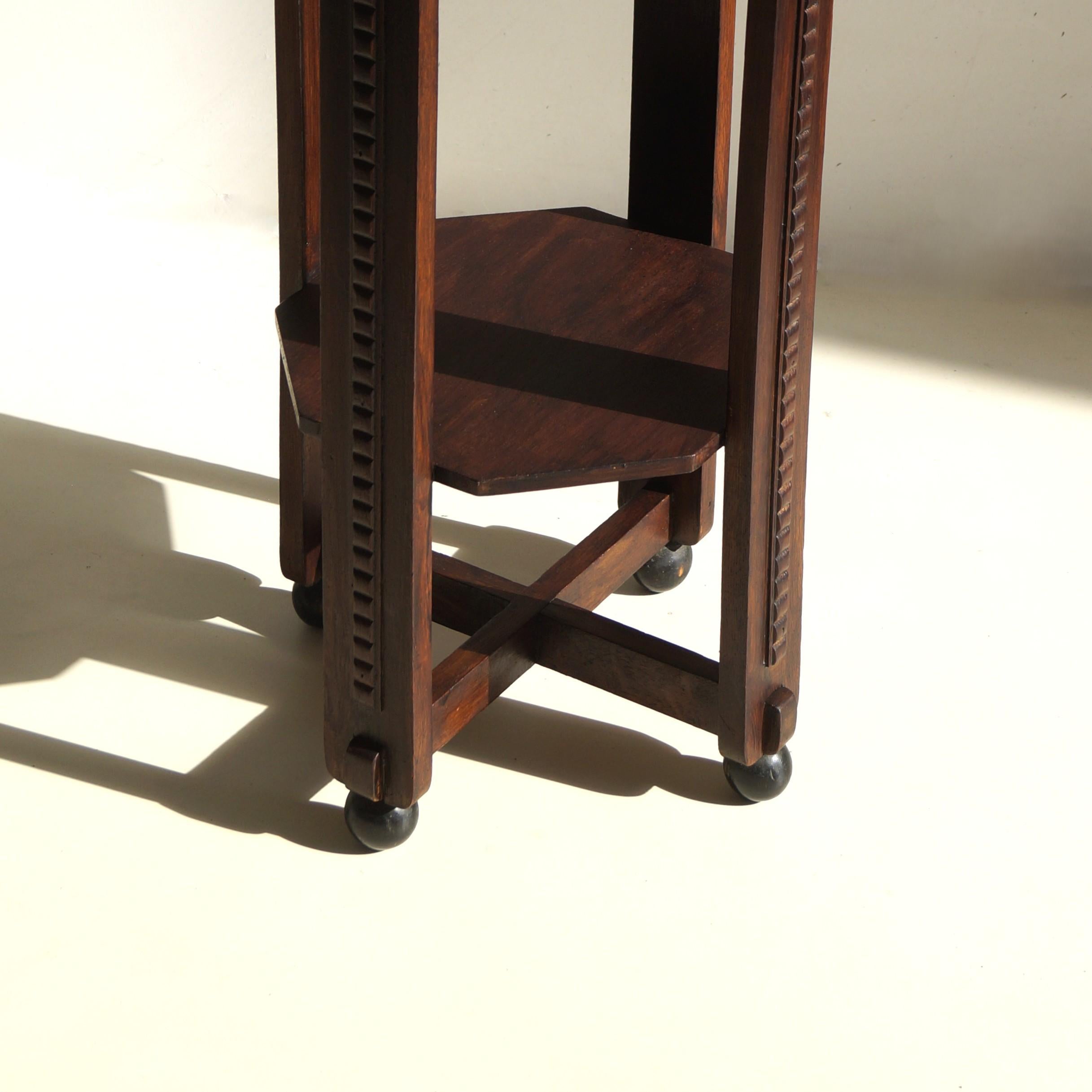 Dutch Art Deco Amsterdam School pedestal table, 1920s For Sale 7