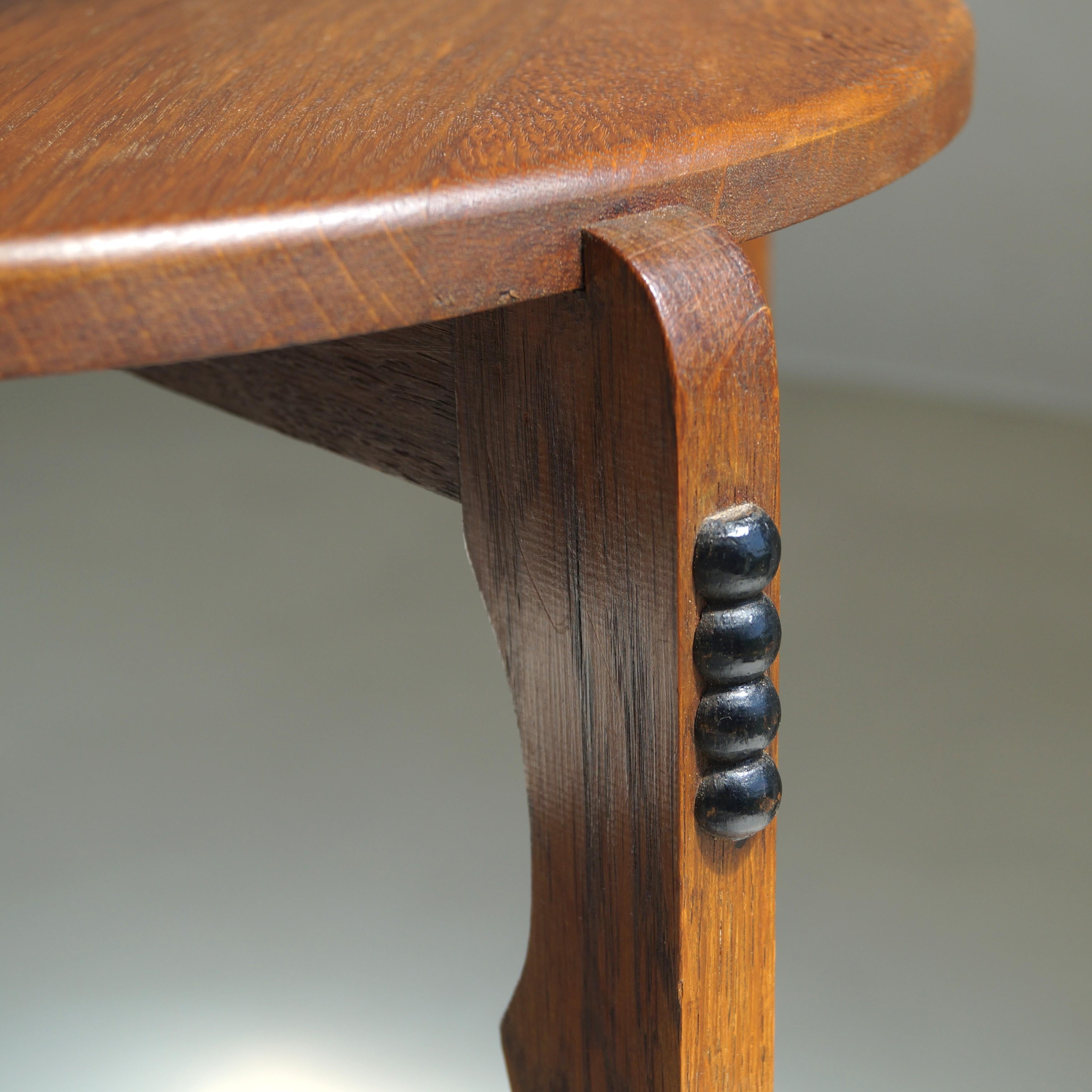 Dutch Art Deco Amsterdam School pedestal table, 1920s 8