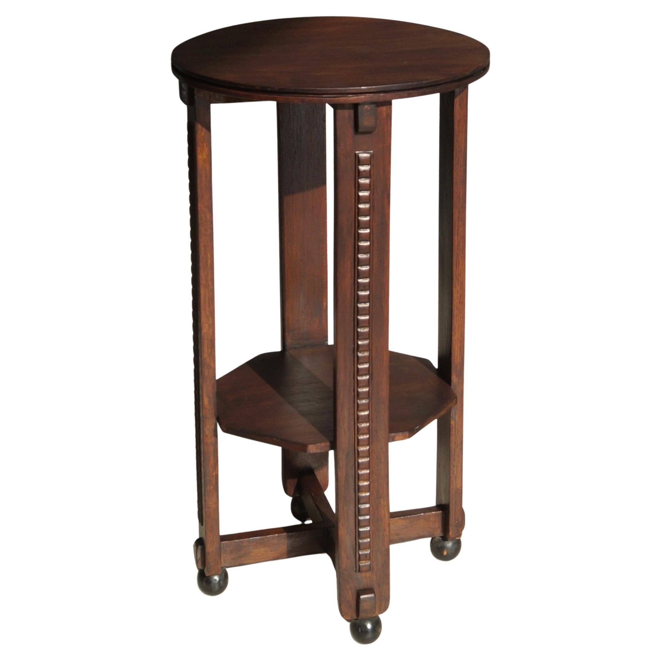 Dutch Art Deco Amsterdam School pedestal table, 1920s For Sale