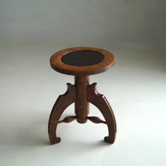 Niederländischer Klavierhocker der Amsterdamer Schule im Art-Déco-Stil mit skulpturalem Design, 1920er Jahre