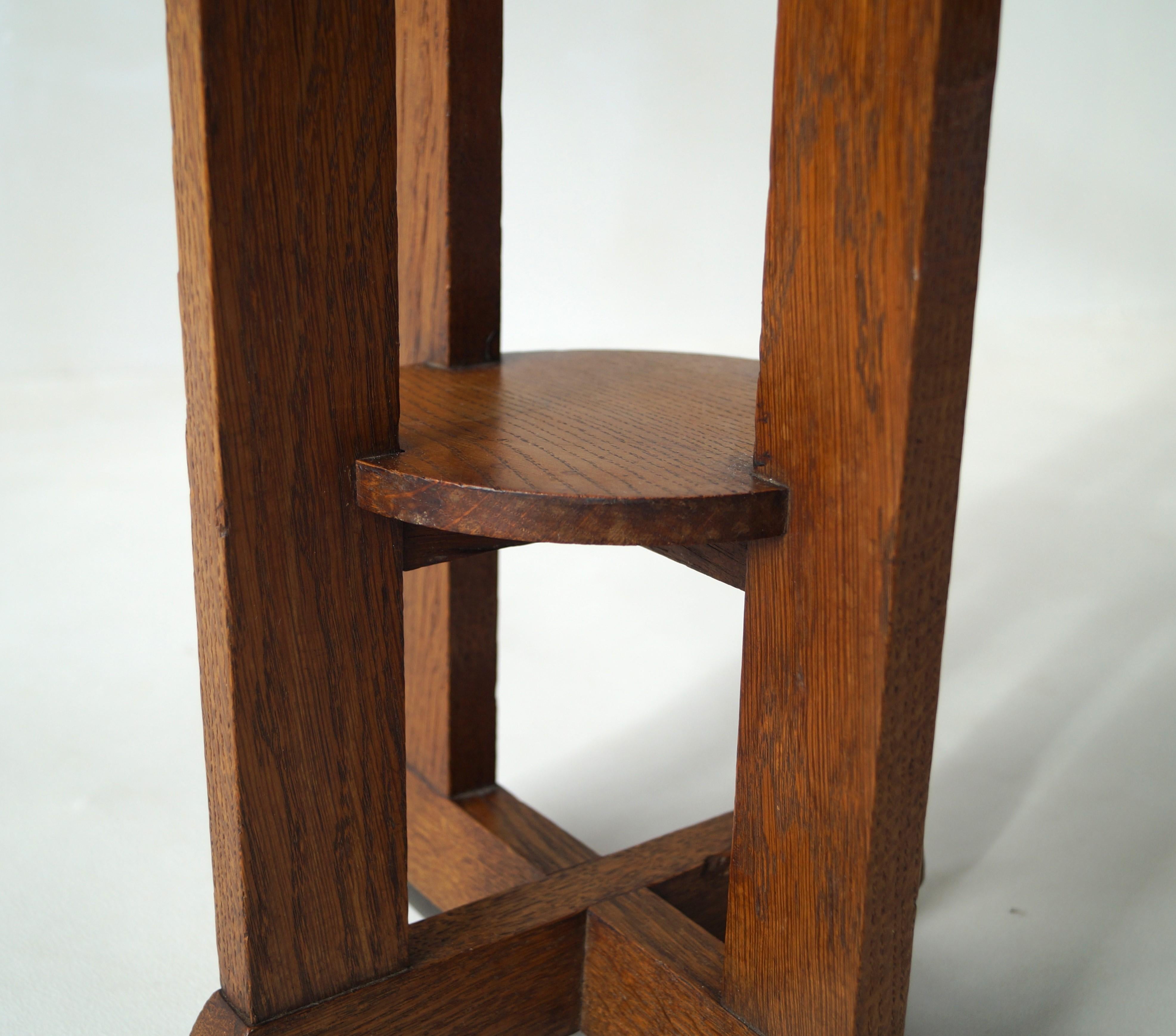 Dutch Art Deco Amsterdam School plant table or pedestal, 1920s For Sale 8
