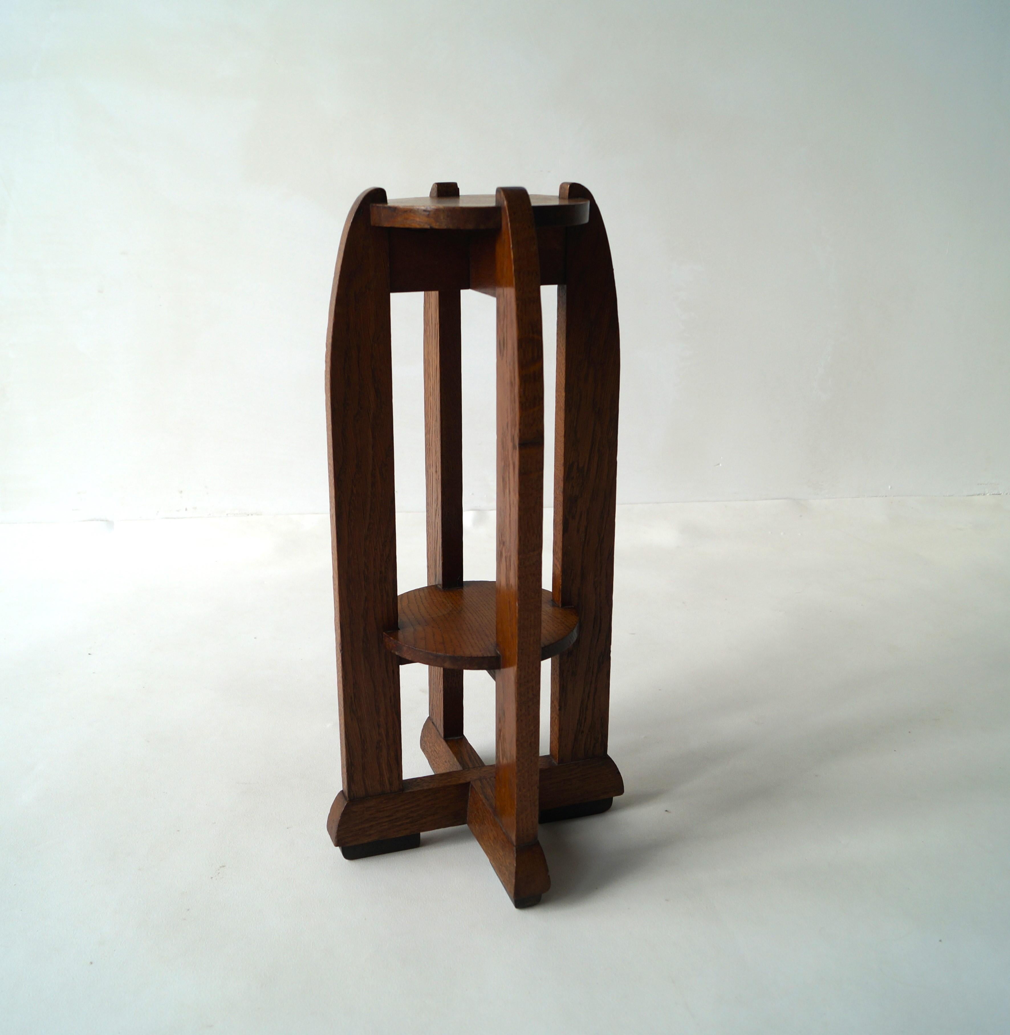 Dutch Art Deco Amsterdam School plant table or pedestal, 1920s For Sale 2