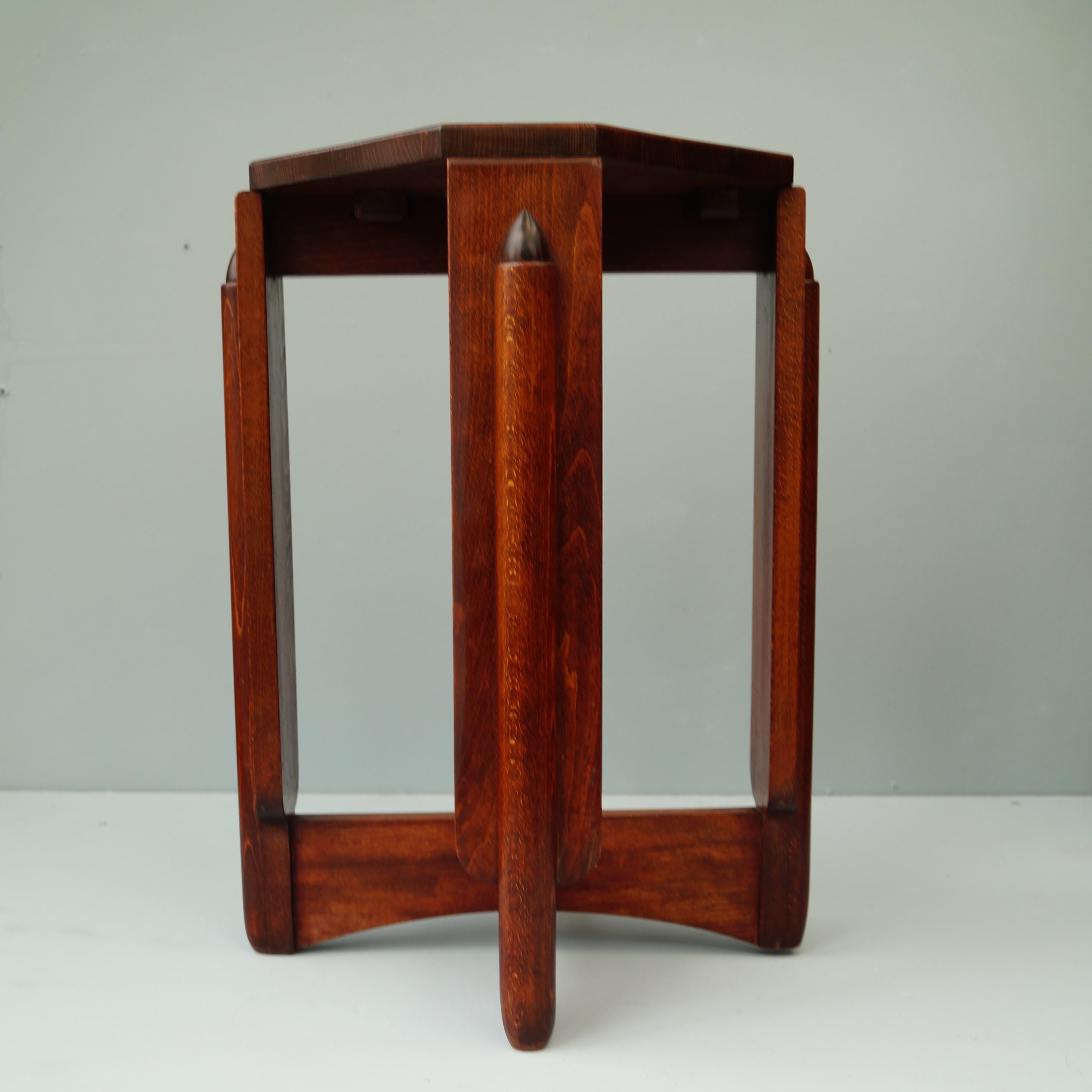 Dutch Art Deco Amsterdam School Side Table, 1920s 2