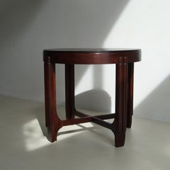 Dutch Art Deco Amsterdam School Side Table with a grounded stance, 1920s