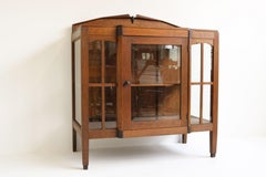Dutch Art Deco Amsterdam School tea cabinet 1920 Oak