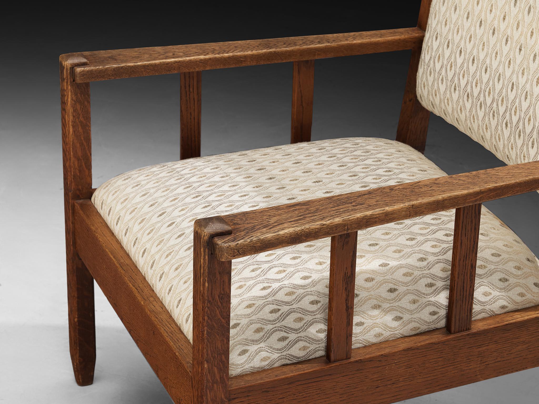Dutch Art Deco Armchair in Oak For Sale 3