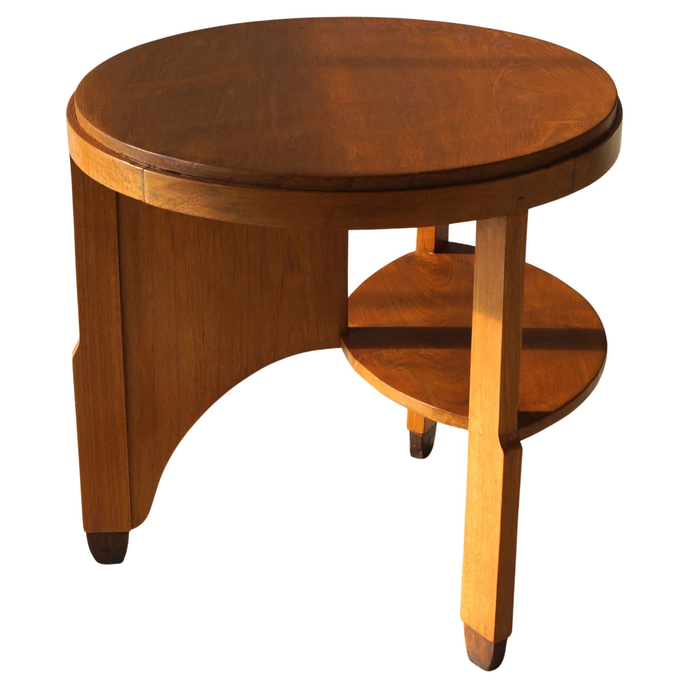 Table d'appoint asymétrique Art déco hollandais, style école d'Amsterdam, vers 1925