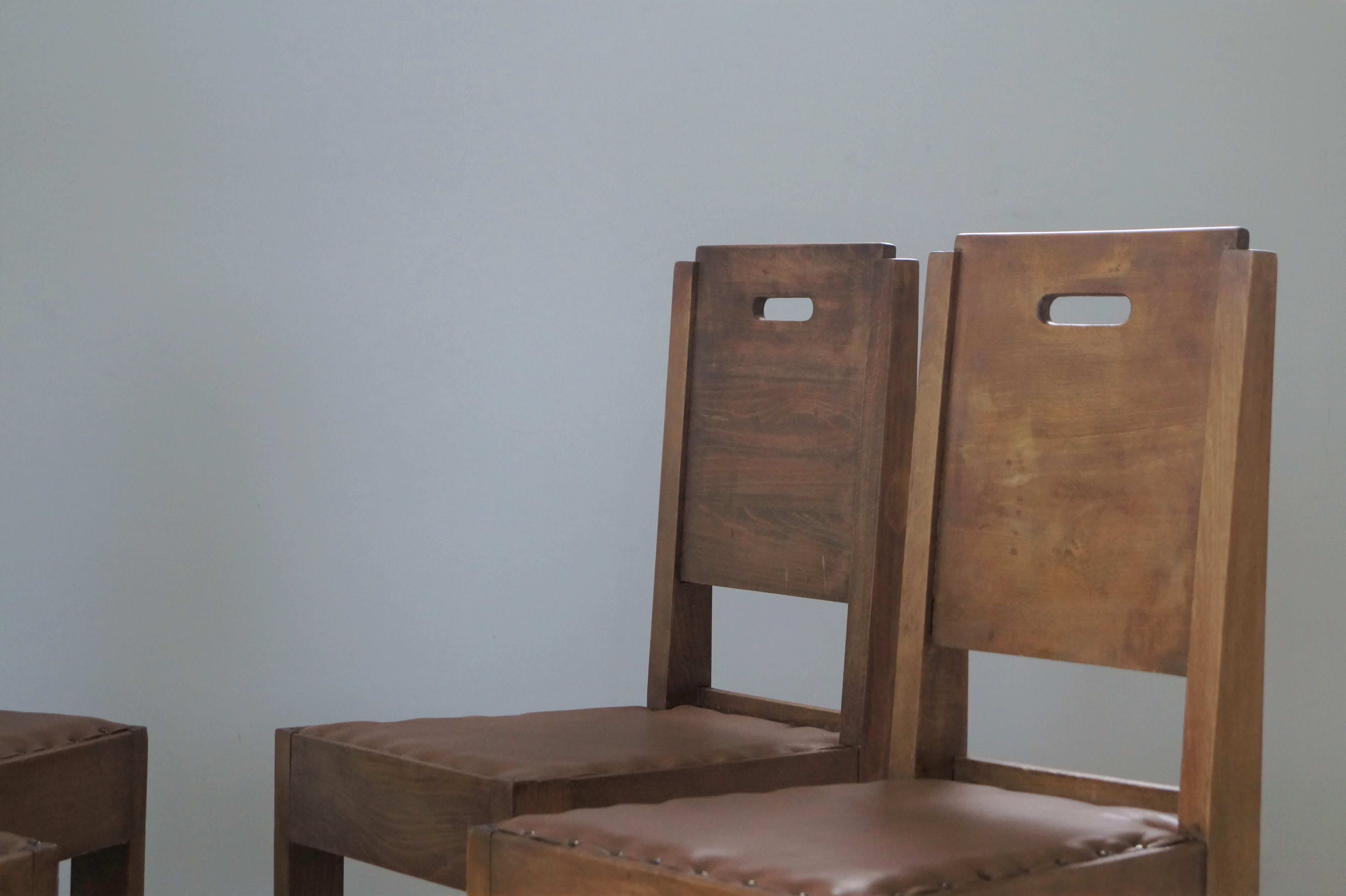 Dutch Art Deco De Stijl/Haagse School set of chairs, 1920s For Sale 8