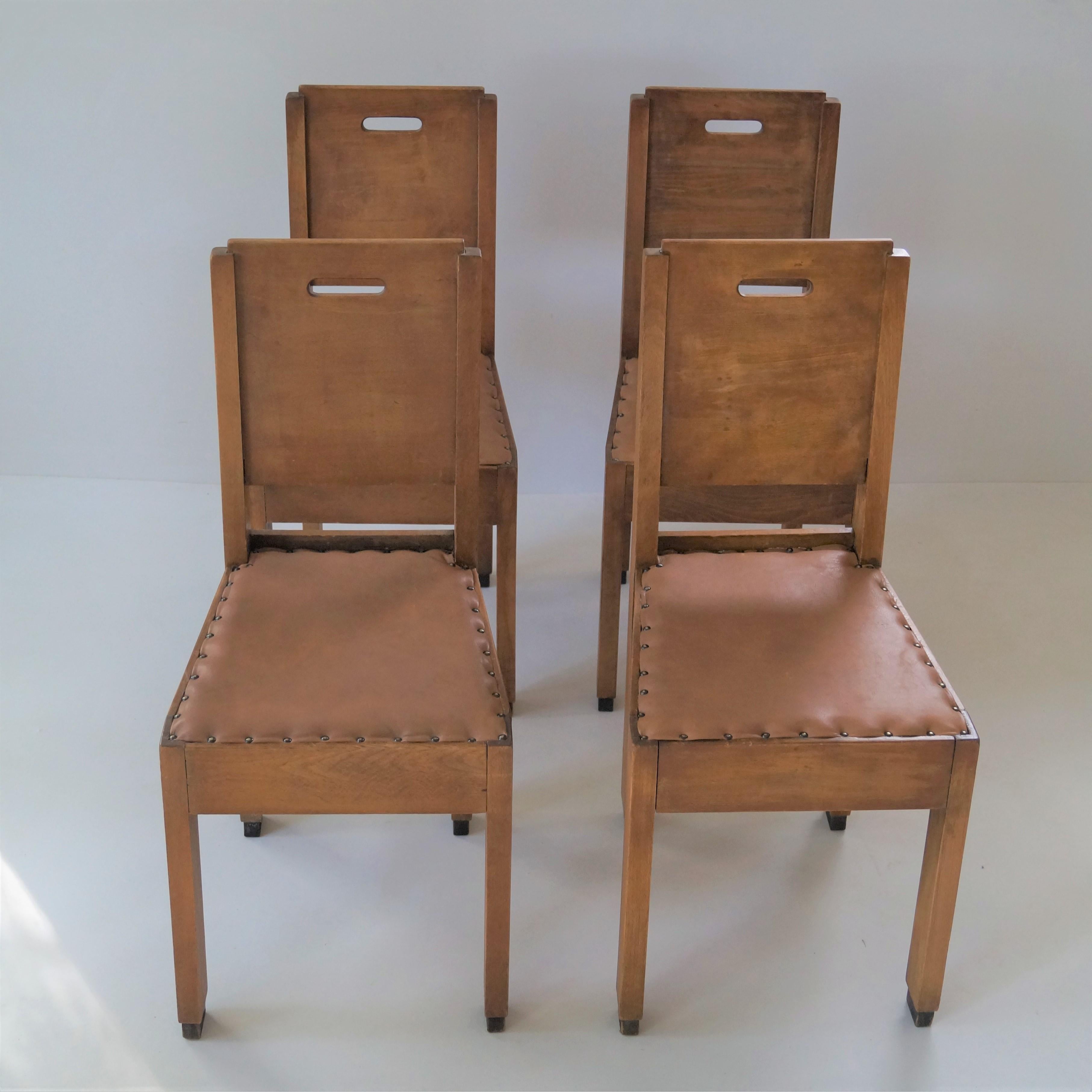 Dutch Art Deco De Stijl/Haagse School set of chairs, 1920s For Sale 12