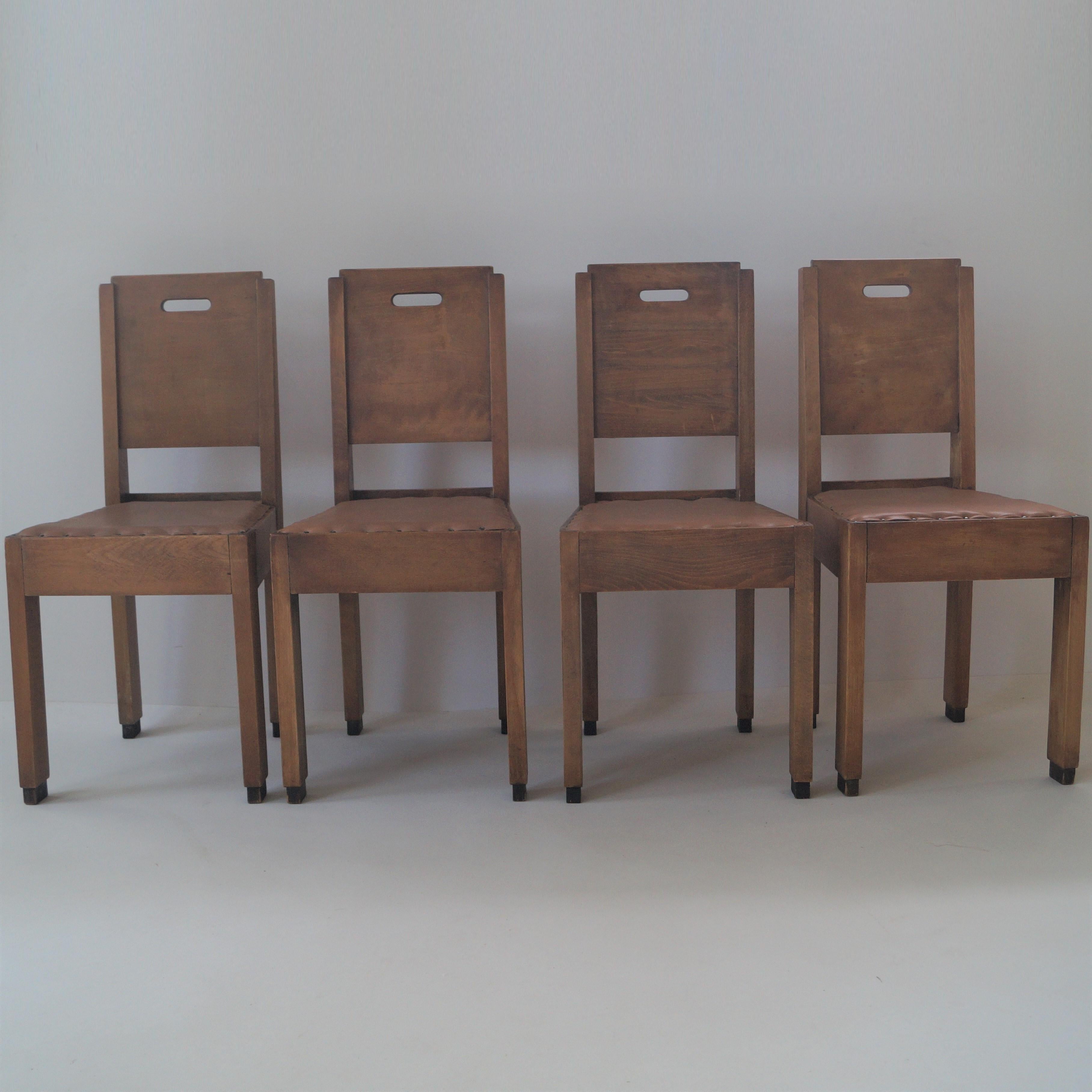 Dutch Art Deco De Stijl/Haagse School set of chairs, 1920s For Sale 13