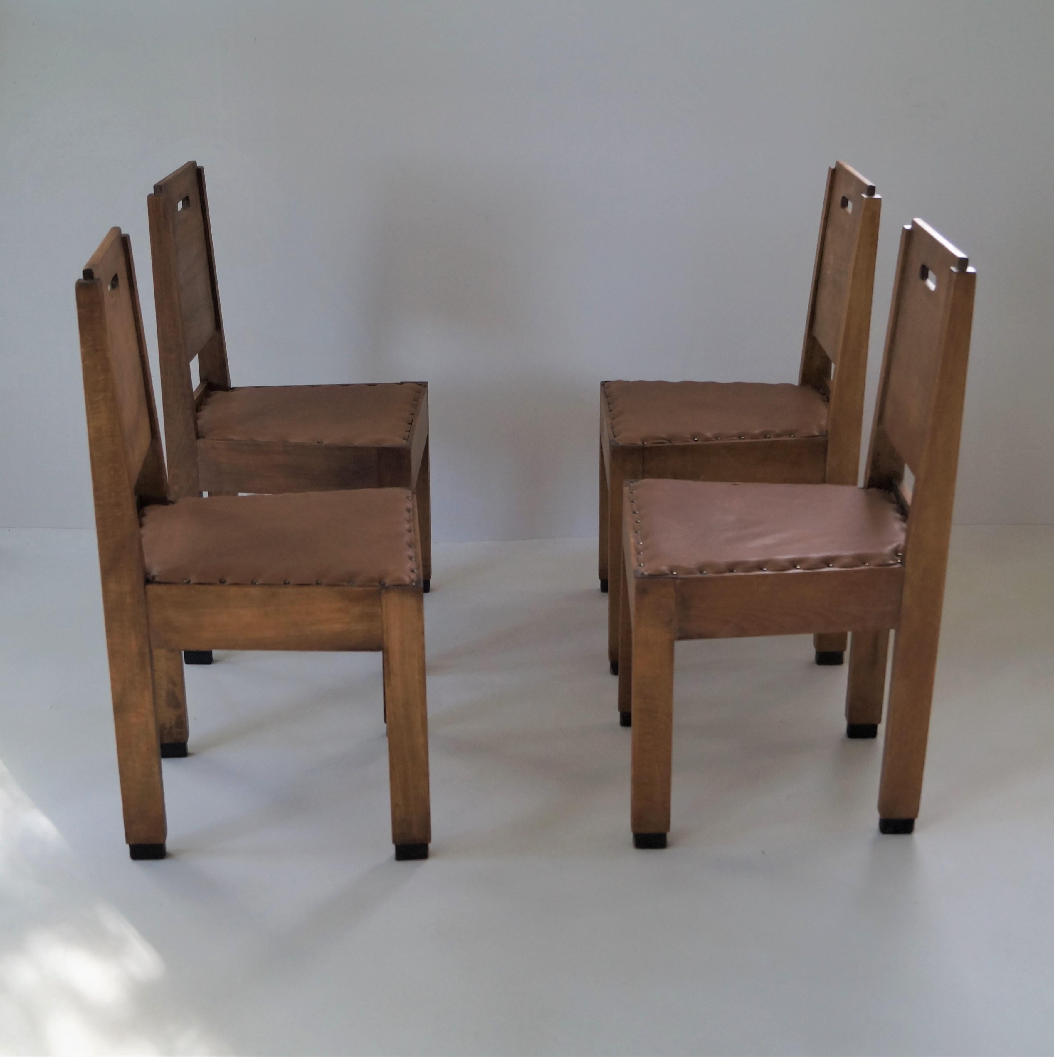 Early 20th Century Dutch Art Deco De Stijl/Haagse School set of chairs, 1920s For Sale