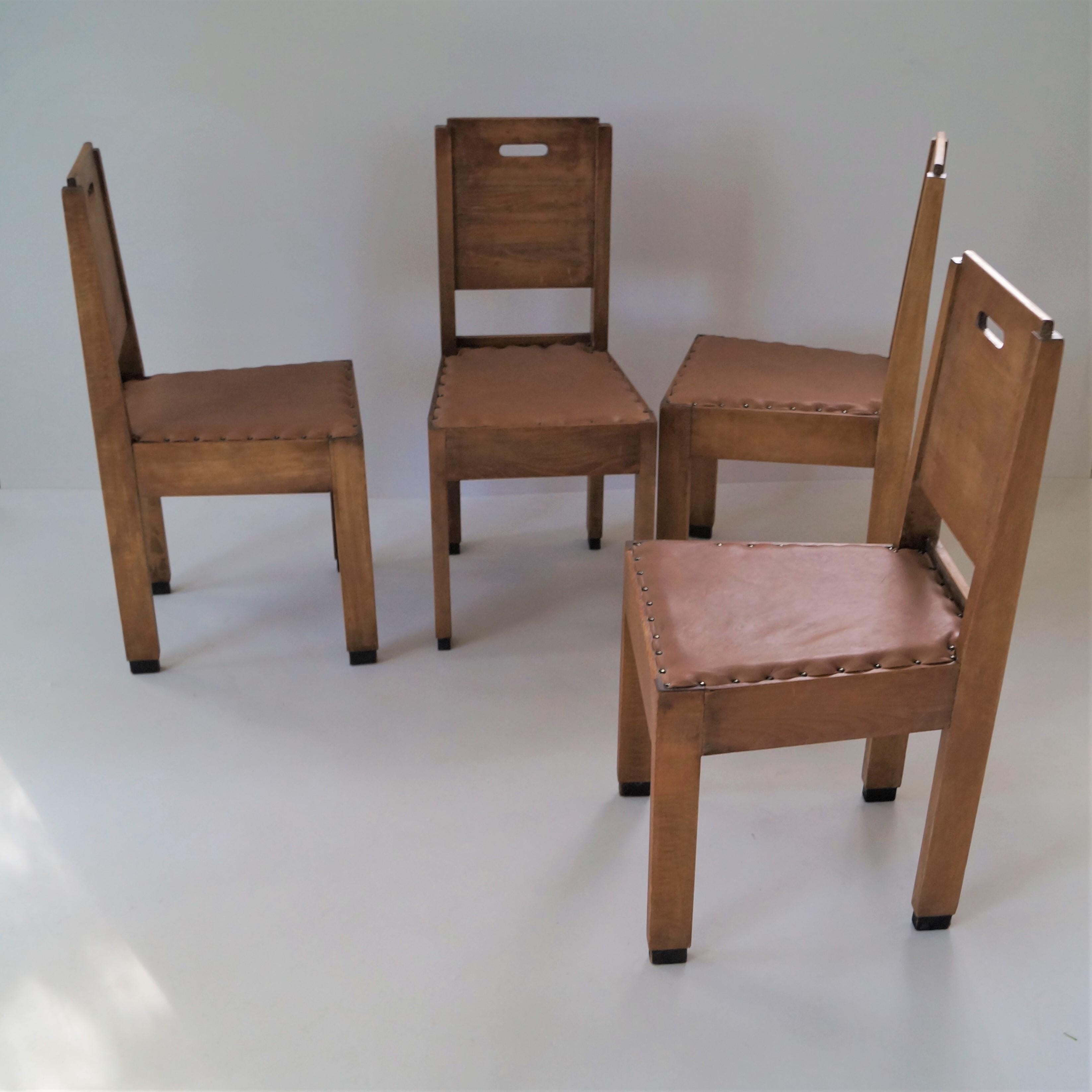 Dutch Art Deco De Stijl/Haagse School set of chairs, 1920s For Sale 3