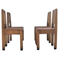 Dutch Art Deco De Stijl/Haagse School set of chairs, 1920s