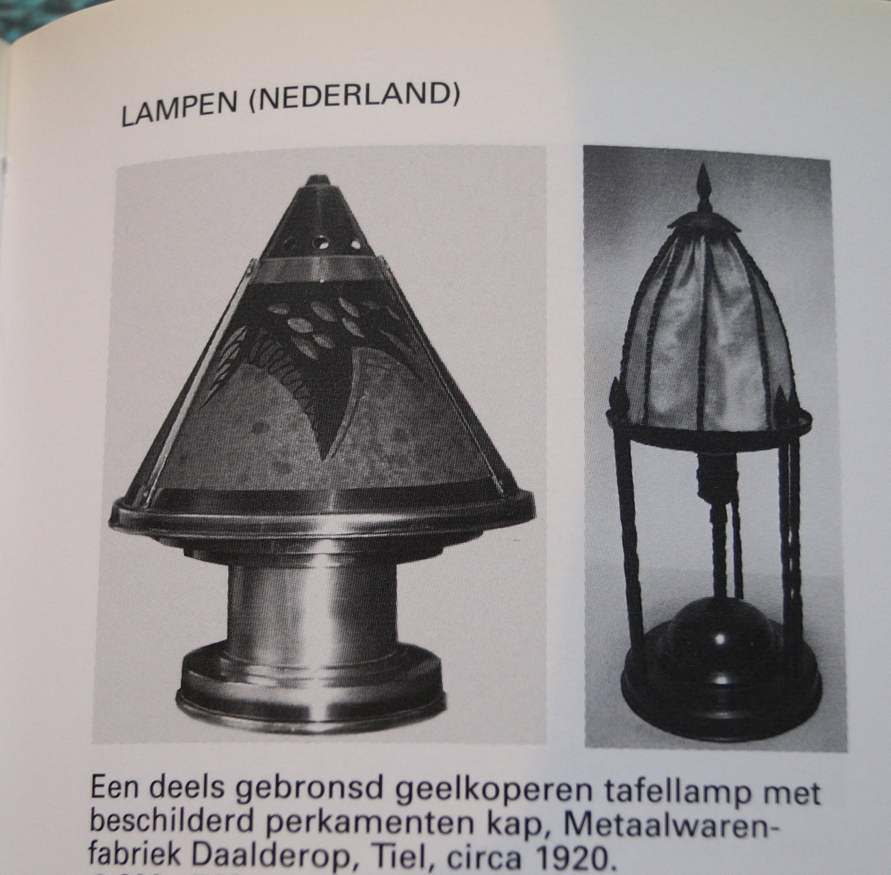 Lampe de bureau Art déco hollandaise par Daalderop, années 1920 en vente 12