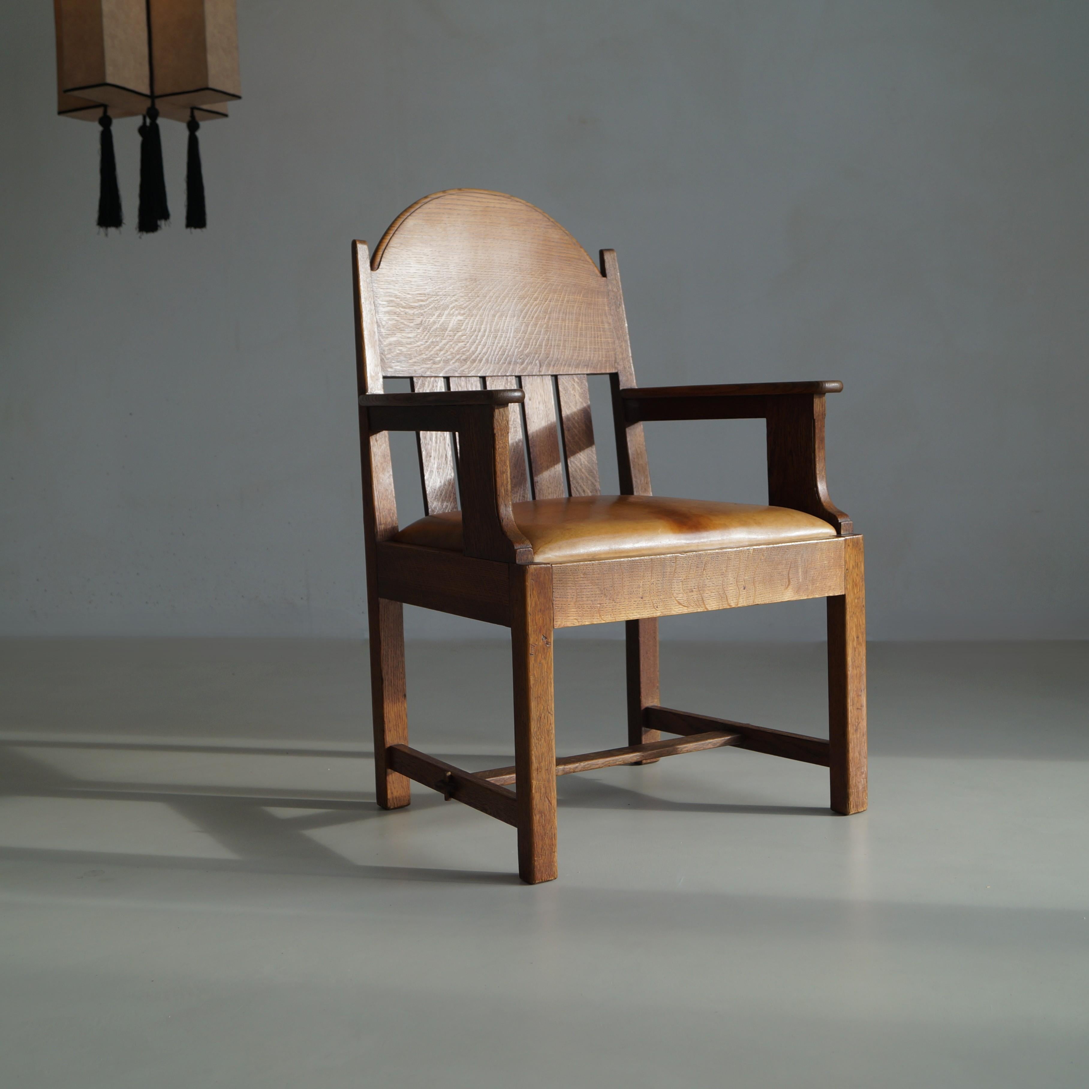 Fauteuil hollandais Art déco précoce par Hendrik Wouda pour Pander & Sons, années 1920 en vente 2