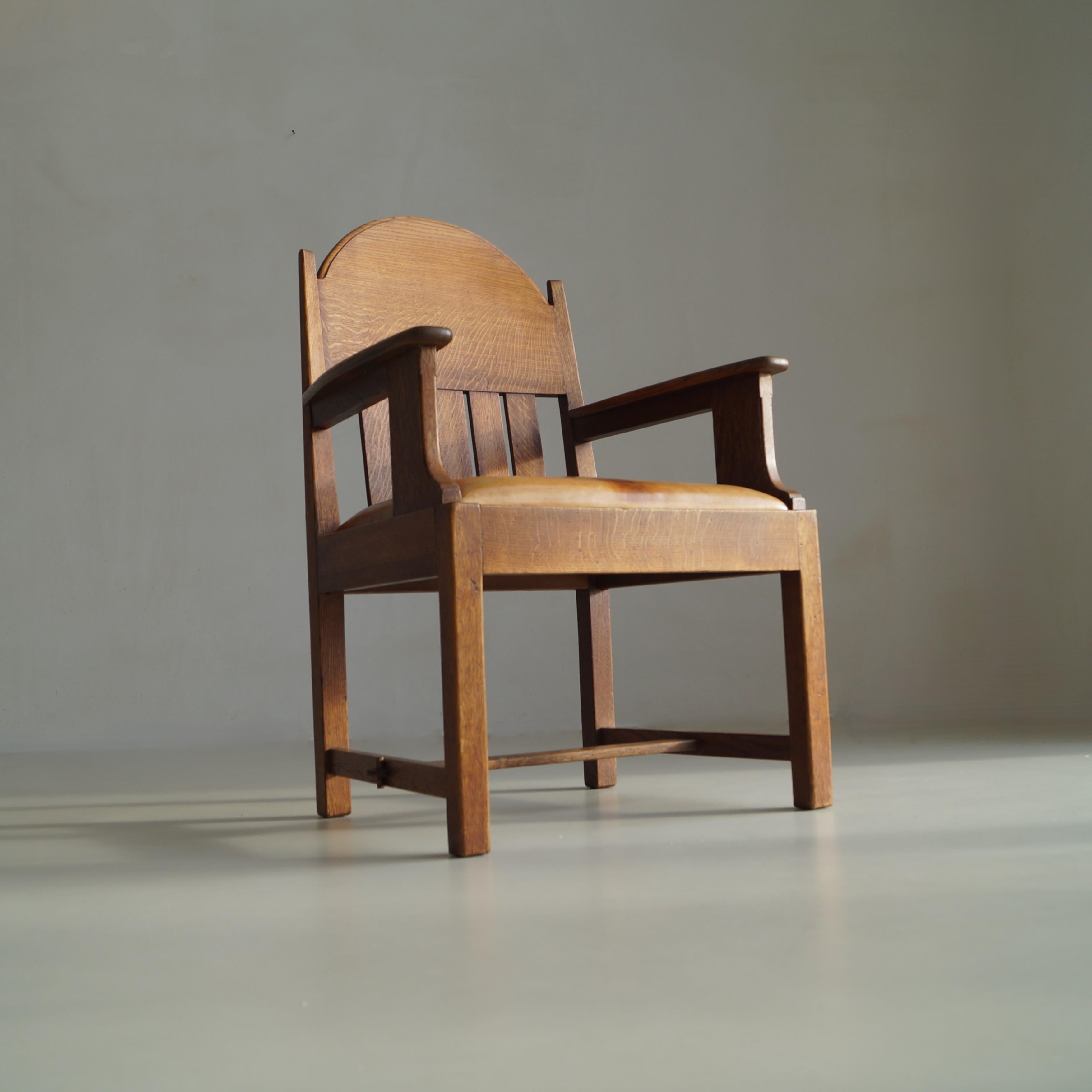 Fauteuil hollandais Art déco précoce par Hendrik Wouda pour Pander & Sons, années 1920 en vente 3