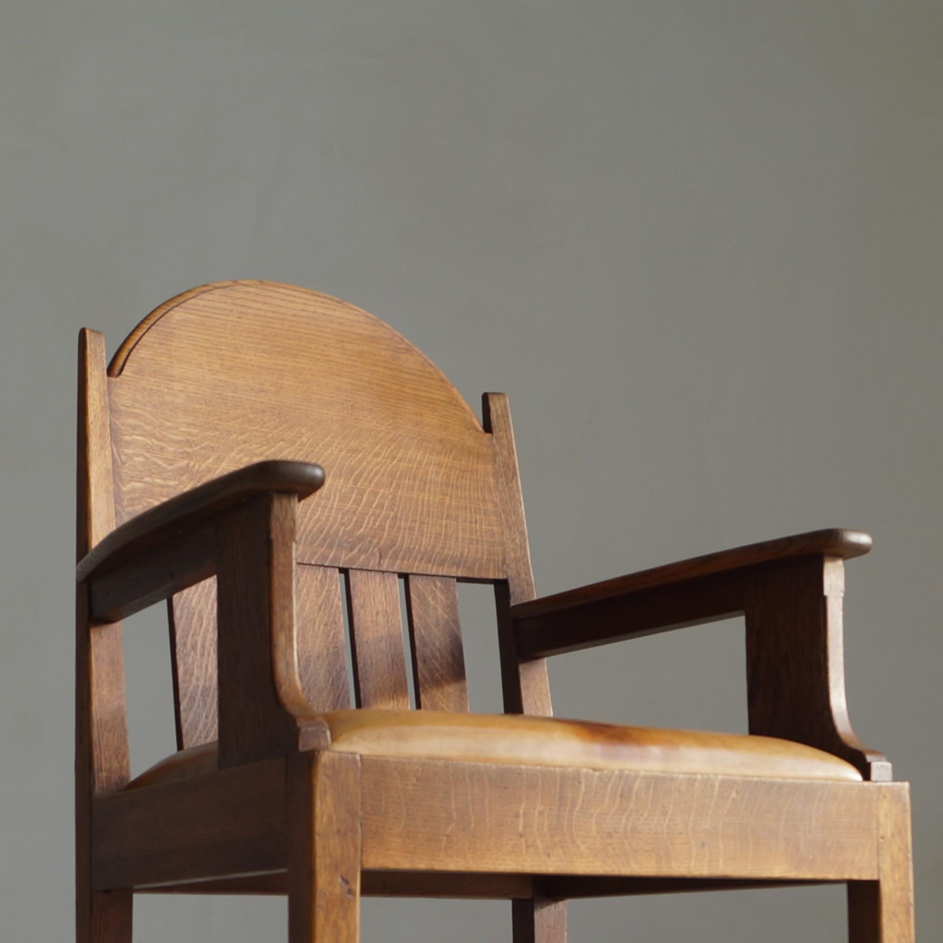 Fauteuil hollandais Art déco précoce par Hendrik Wouda pour Pander & Sons, années 1920 en vente 4
