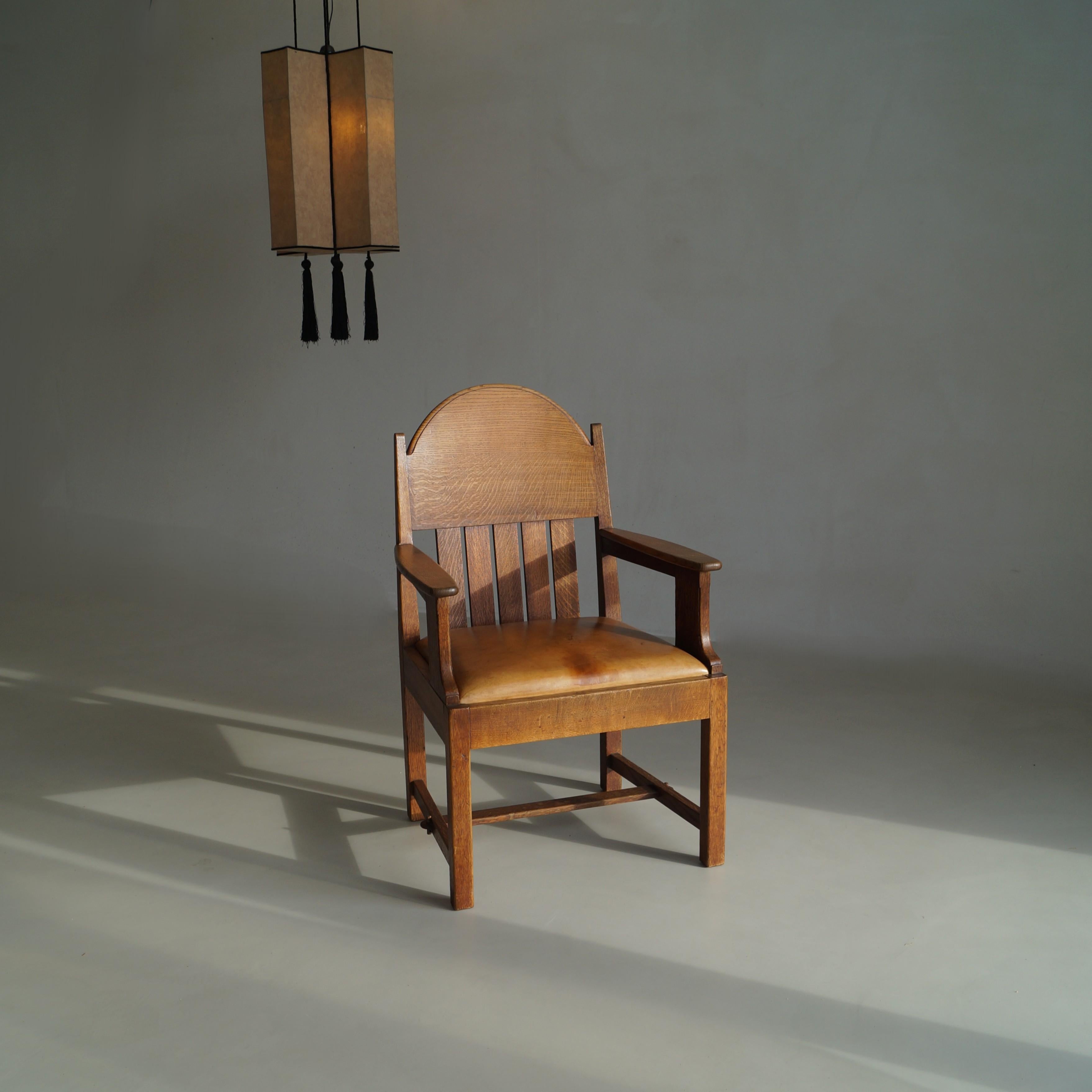 Fauteuil hollandais Art déco précoce par Hendrik Wouda pour Pander & Sons, années 1920 en vente 5