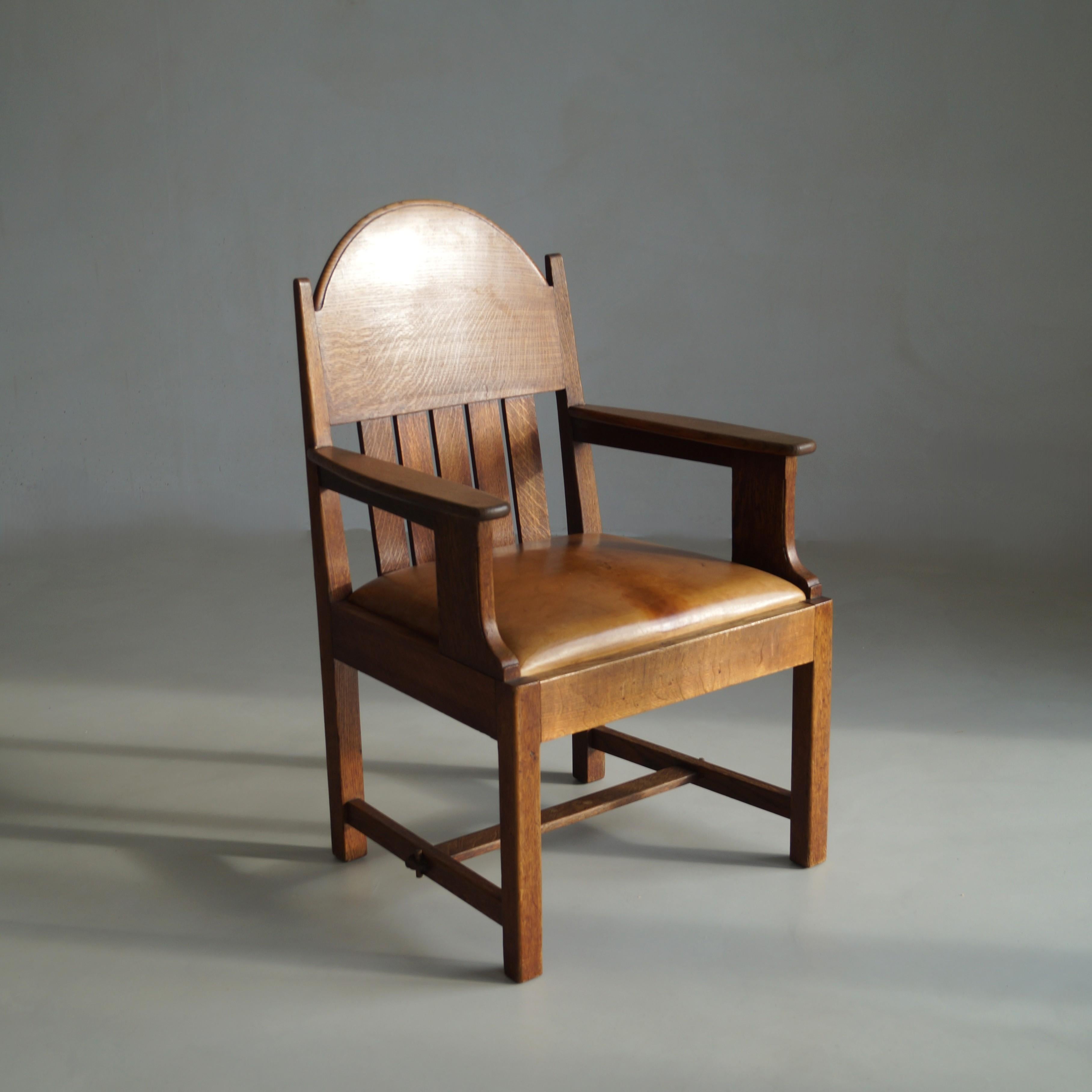 Fauteuil hollandais Art déco précoce par Hendrik Wouda pour Pander & Sons, années 1920 en vente 7