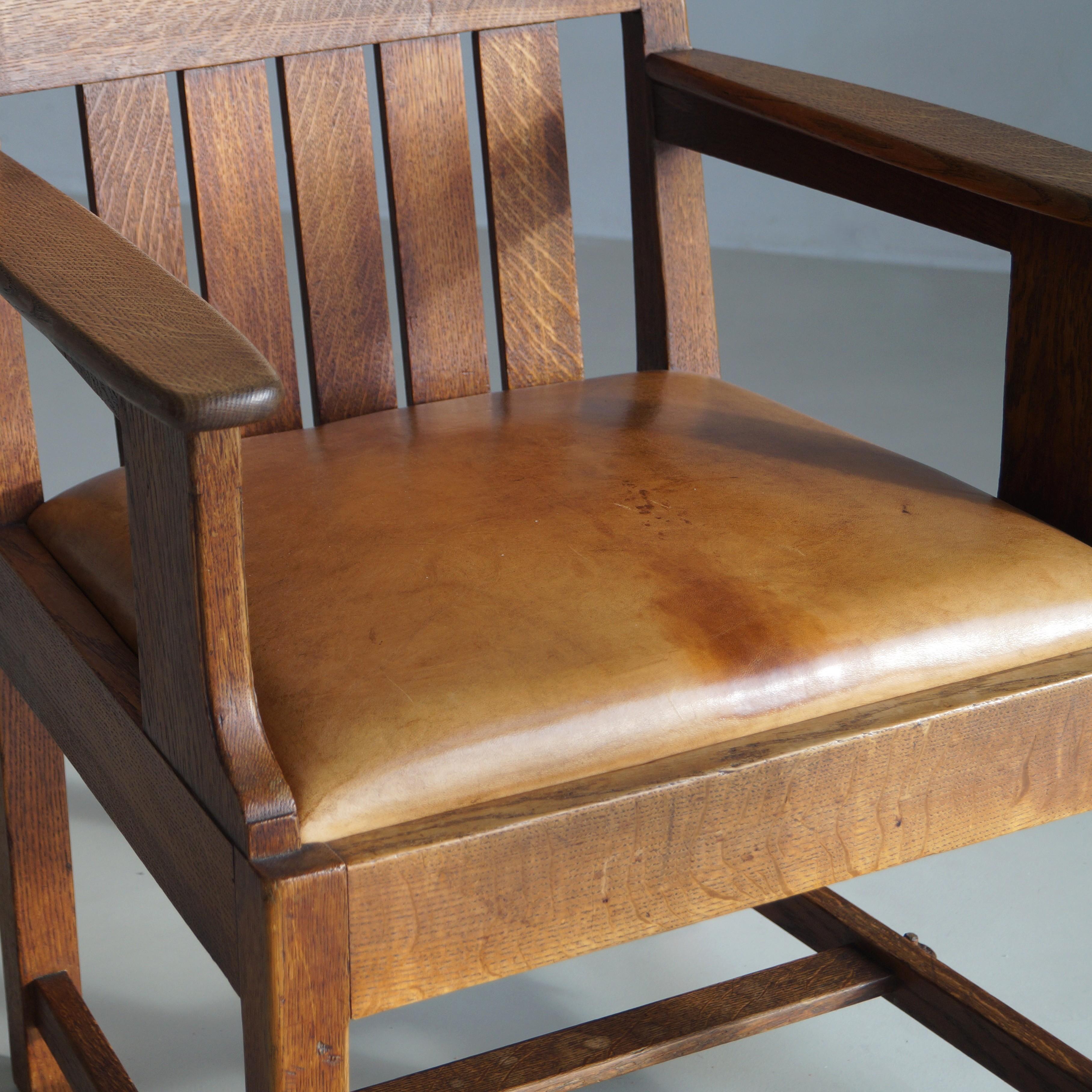 Fauteuil hollandais Art déco précoce par Hendrik Wouda pour Pander & Sons, années 1920 en vente 9