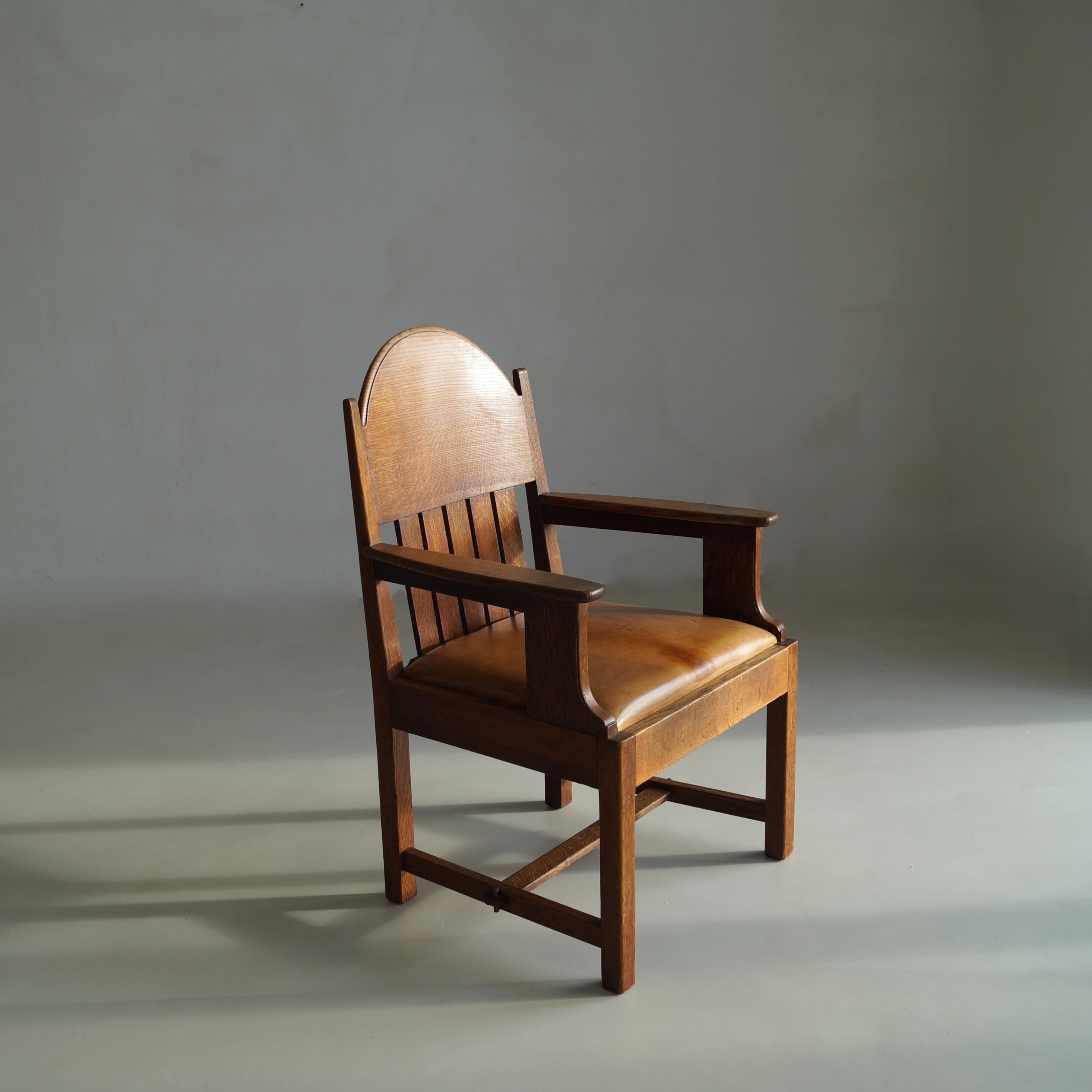 Fauteuil hollandais Art déco précoce par Hendrik Wouda pour Pander & Sons, années 1920 en vente 11