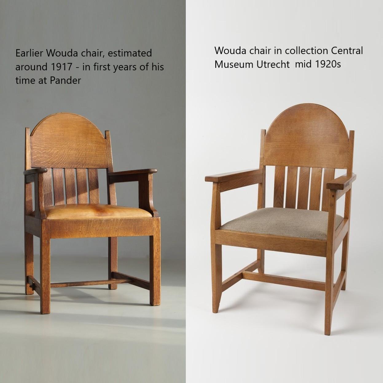 Fauteuil hollandais Art déco précoce par Hendrik Wouda pour Pander & Sons, années 1920 en vente 12