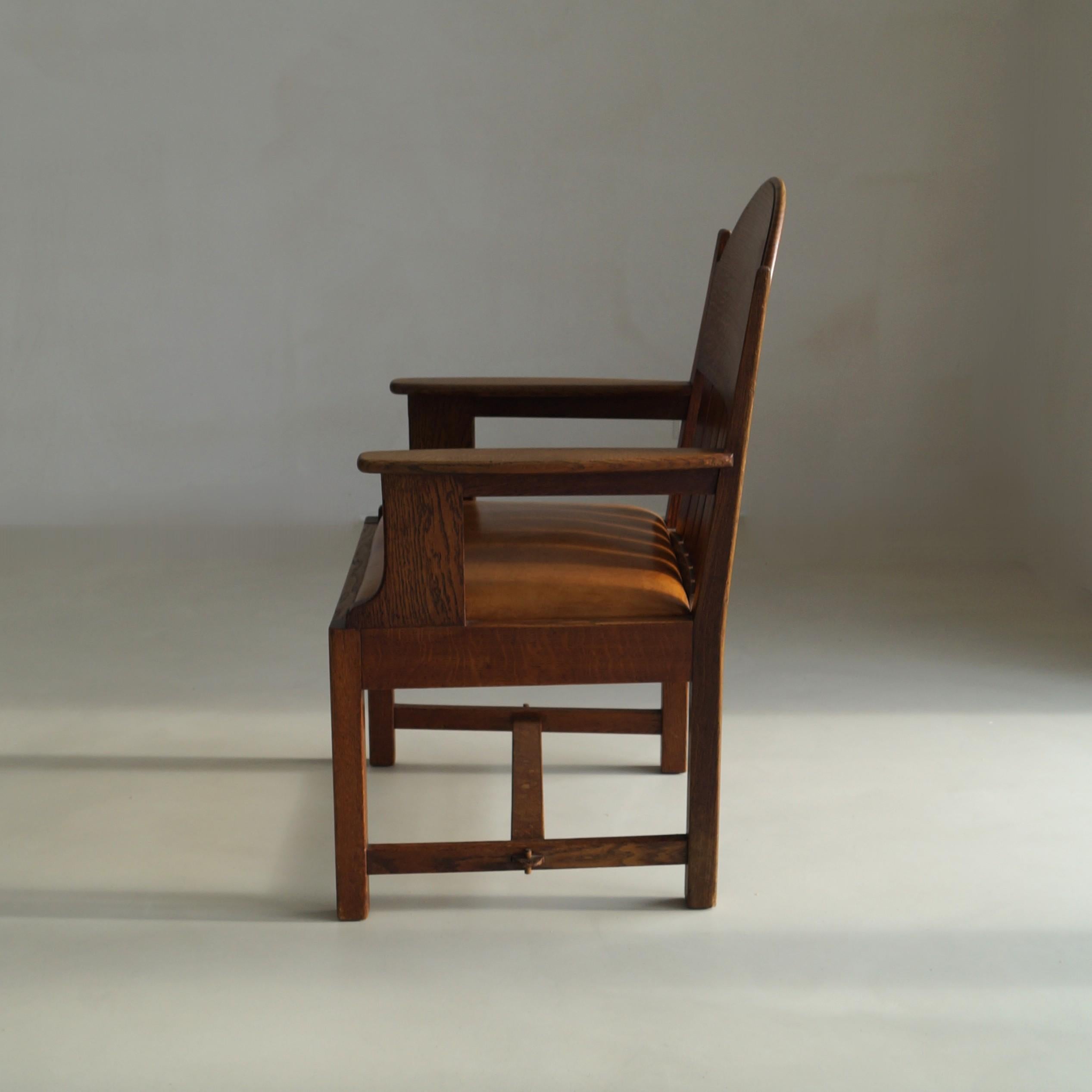Fauteuil hollandais Art déco précoce par Hendrik Wouda pour Pander & Sons, années 1920 Bon état - En vente à EVERDINGEN, NL