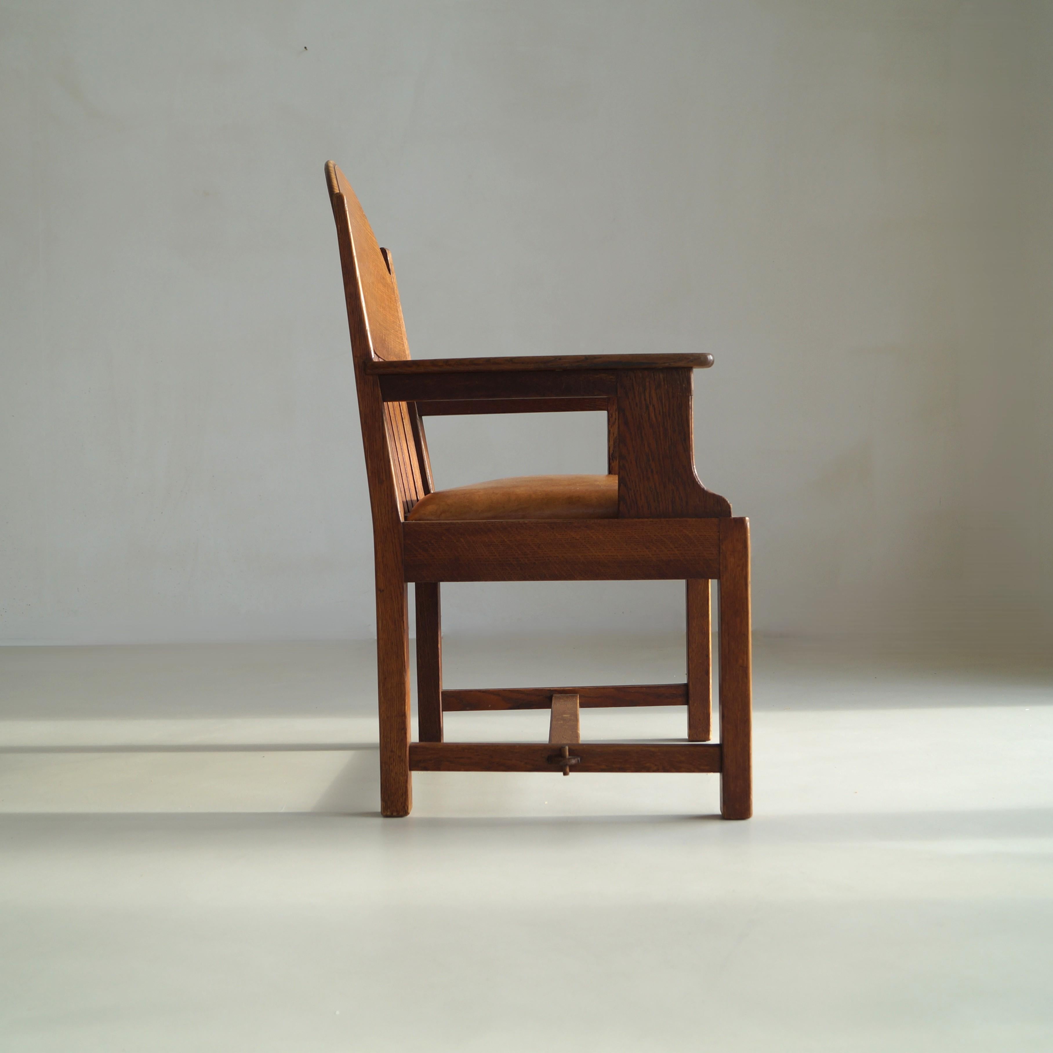 Fauteuil hollandais Art déco précoce par Hendrik Wouda pour Pander & Sons, années 1920 en vente 1