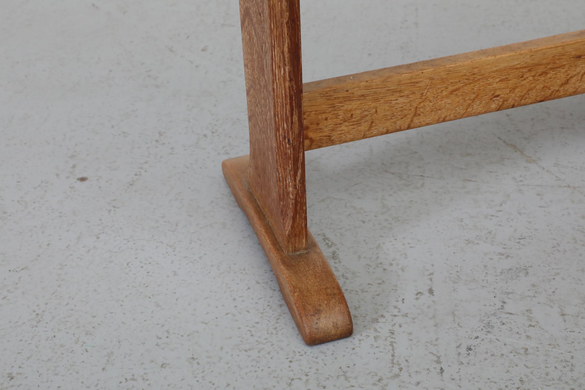 Mesa auxiliar o taburete de roble estilo Art Déco holandés Frits Spanjaard en venta 3