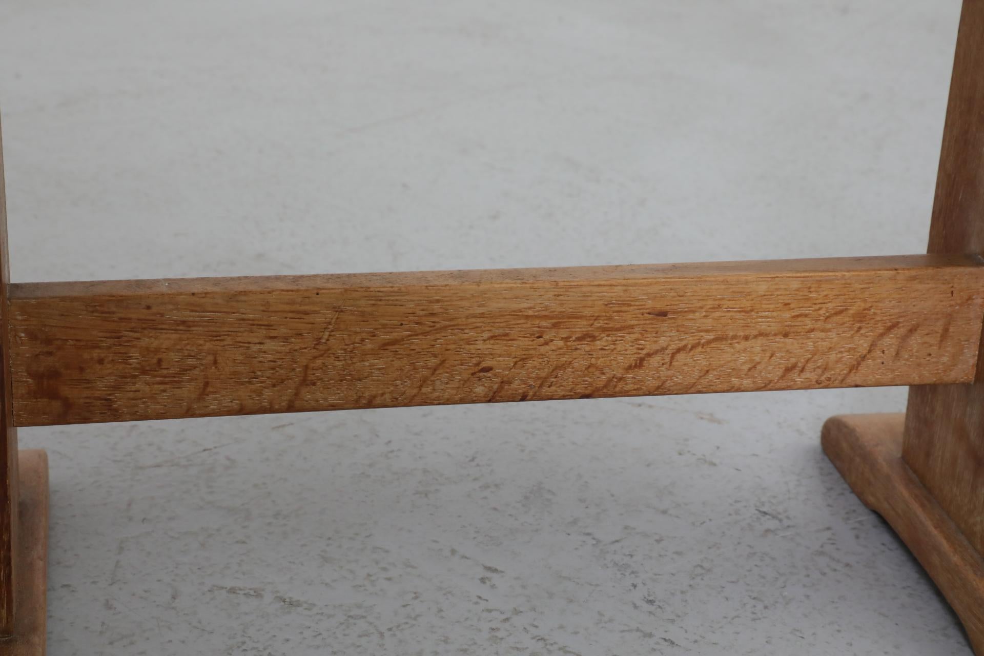 Mesa auxiliar o taburete de roble estilo Art Déco holandés Frits Spanjaard en venta 7