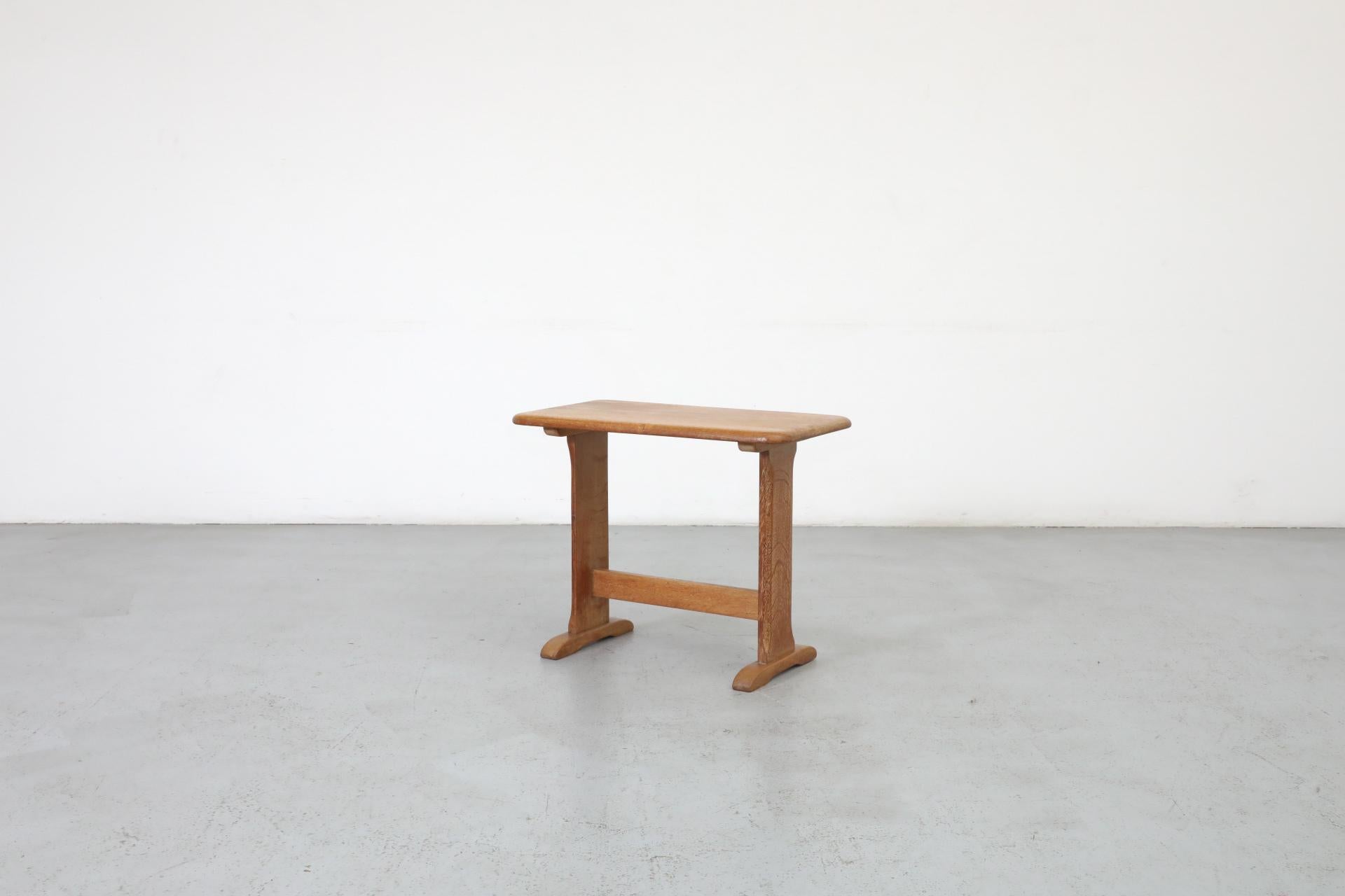 Mesa auxiliar o taburete de roble estilo Art Déco holandés Frits Spanjaard Holandés en venta