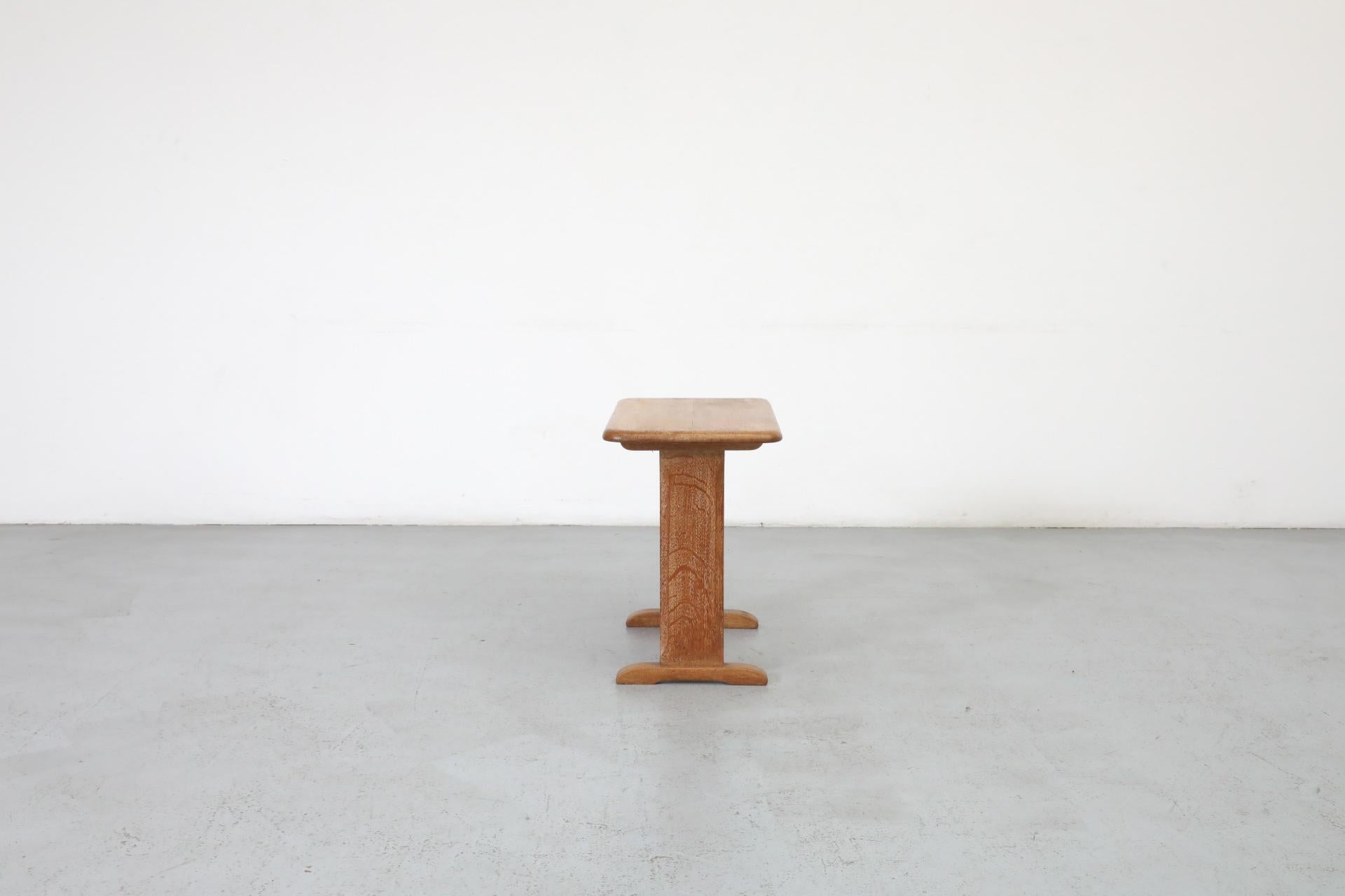 Mesa auxiliar o taburete de roble estilo Art Déco holandés Frits Spanjaard en Bueno estado para la venta en Los Angeles, CA
