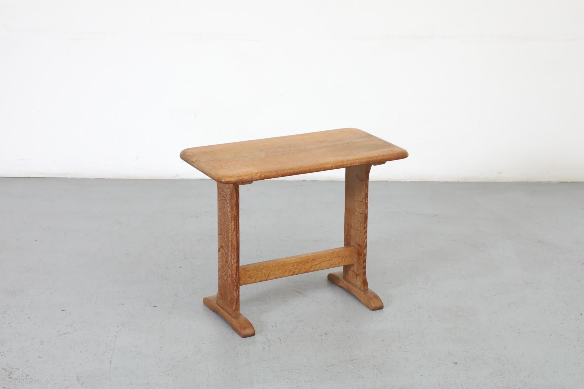 Mesa auxiliar o taburete de roble estilo Art Déco holandés Frits Spanjaard Roble en venta