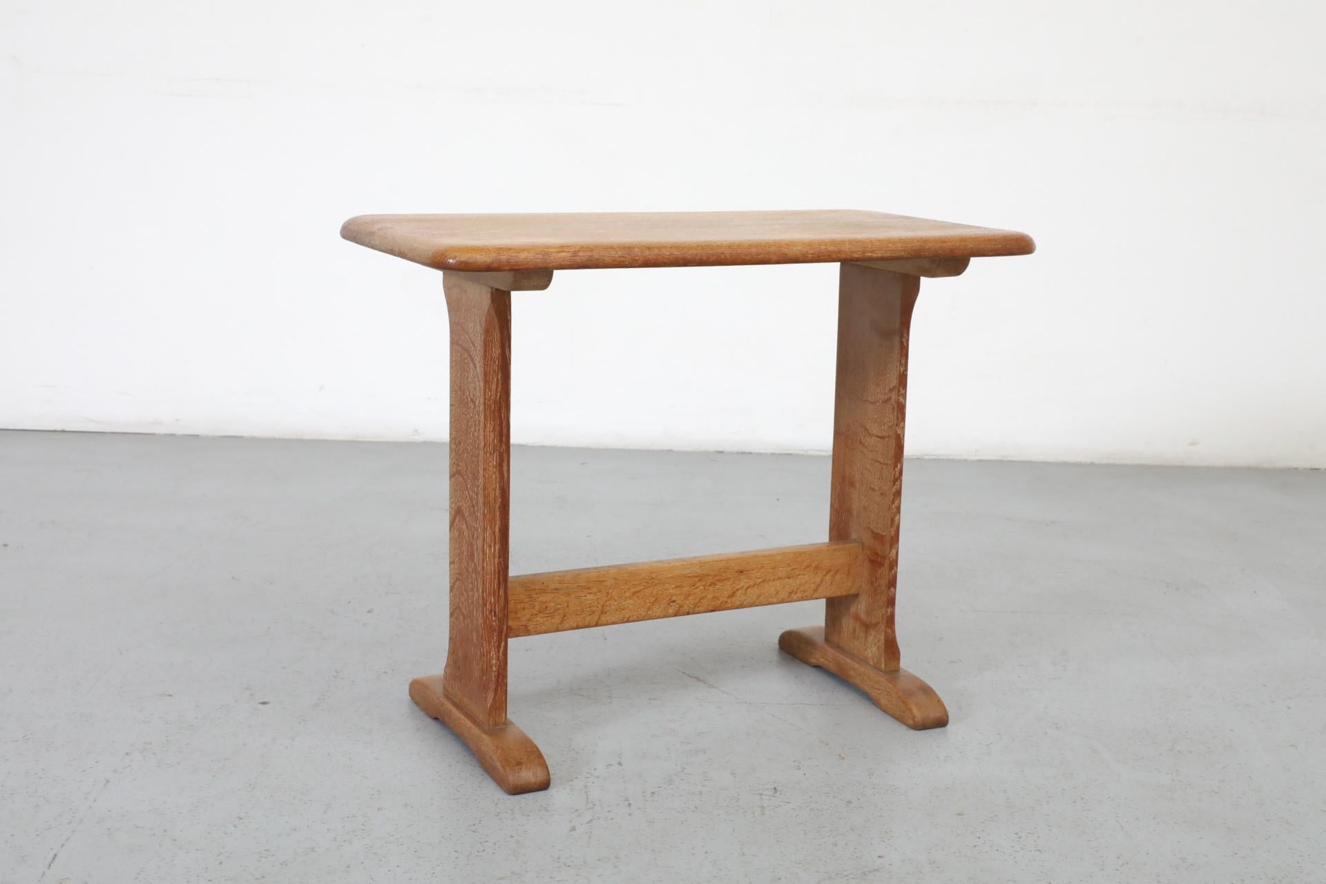 Mesa auxiliar o taburete de roble estilo Art Déco holandés Frits Spanjaard en venta 1