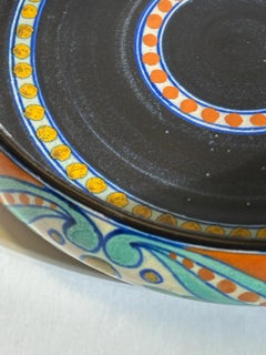 Niederländische Art Deco Gouda-Schale, matt glasiert, Rialto-Muster von Zuid-Holland, 1922