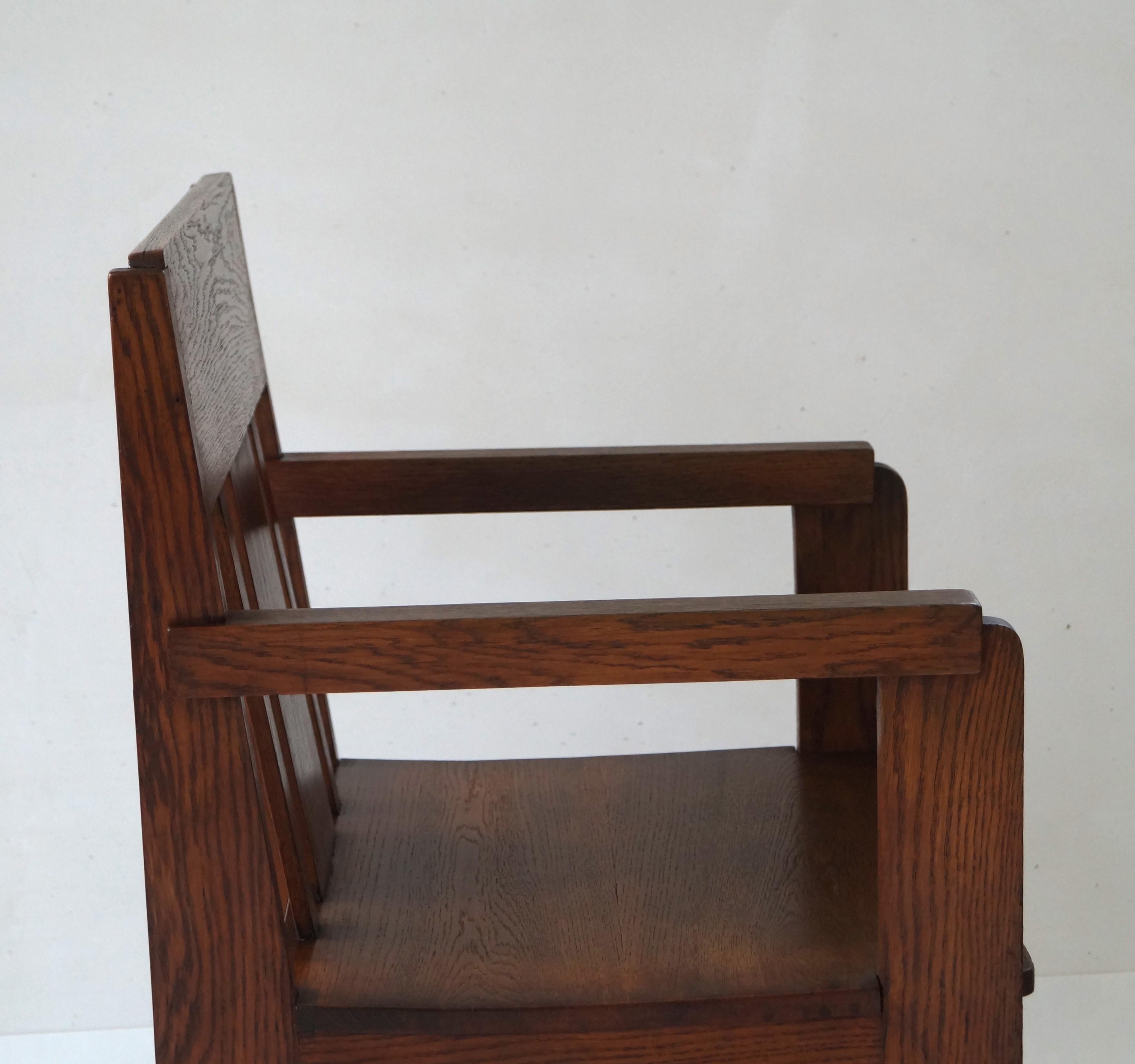 Niederländischer Art déco-Sessel der Haagse School, 1920er-Jahre im Angebot 6