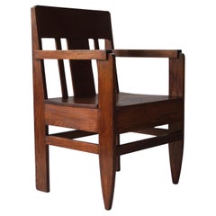 Niederländischer Art Deco Modernist Haagse School Sessel, 1920er Jahre