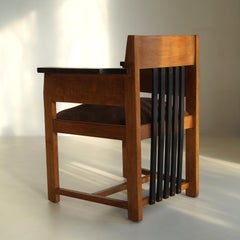 Silla de escritorio holandesa Art Decó de la Escuela Haagse por Hendrik Wouda, años 20