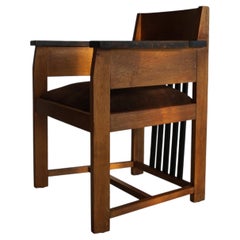 Silla de escritorio holandesa Art Decó de la Escuela Haagse por Hendrik Wouda, años 20